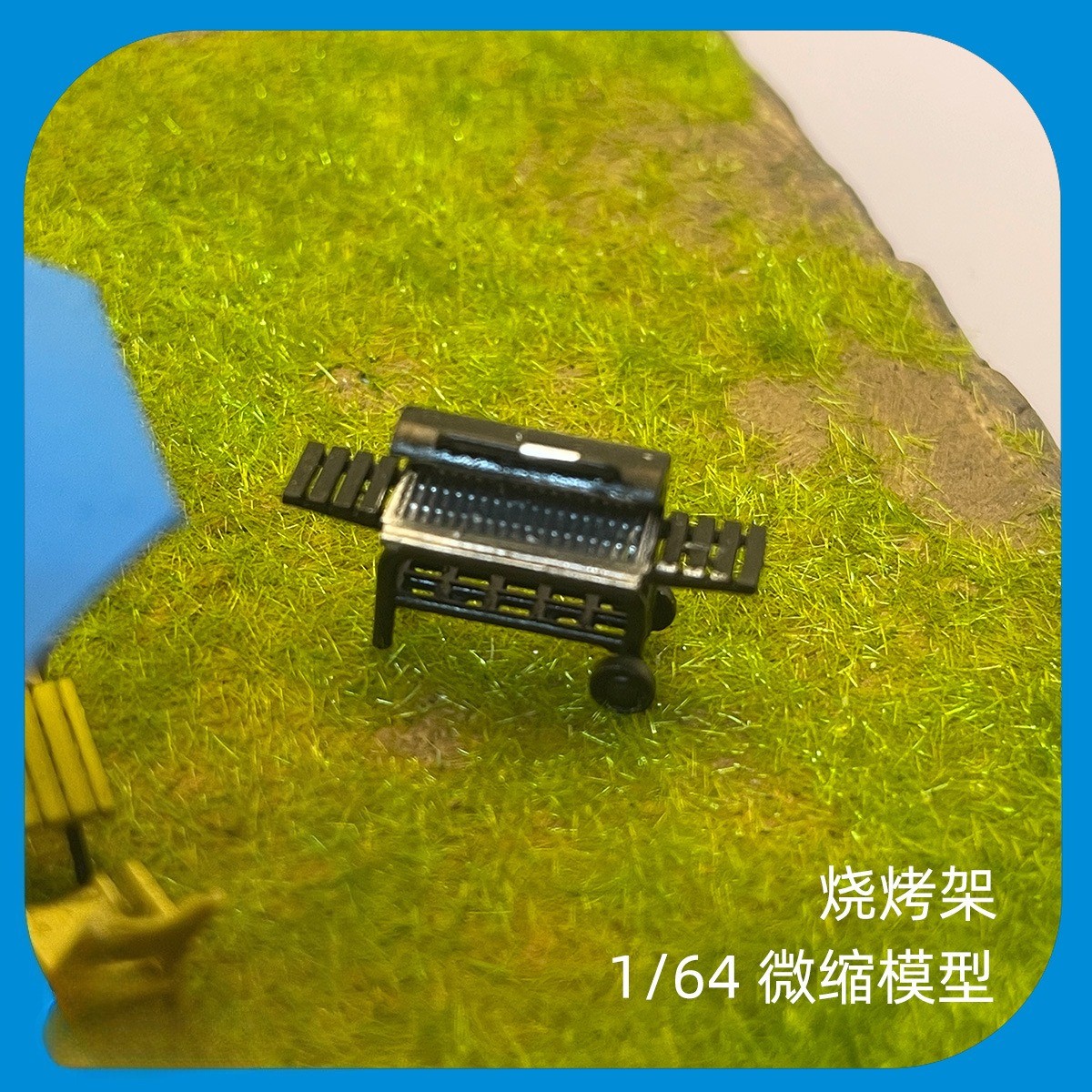 1/64 Diorama Garage Barbecue Grill Car Repair Props Sand Table Scene Decoration