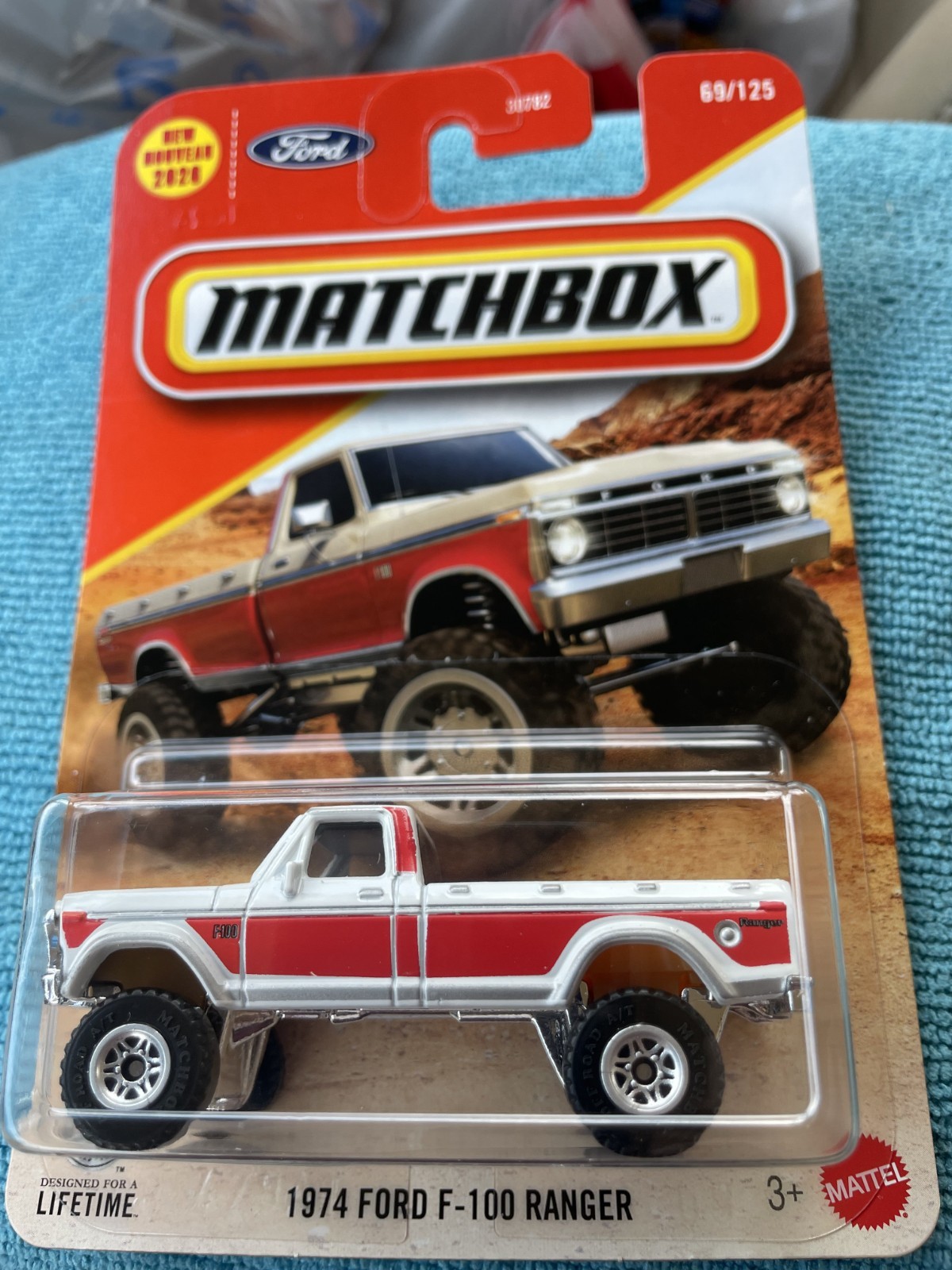 HTF 2026 Matchbox #69 1974 Ford F-100 Ranger CANDY RED/WHITE!