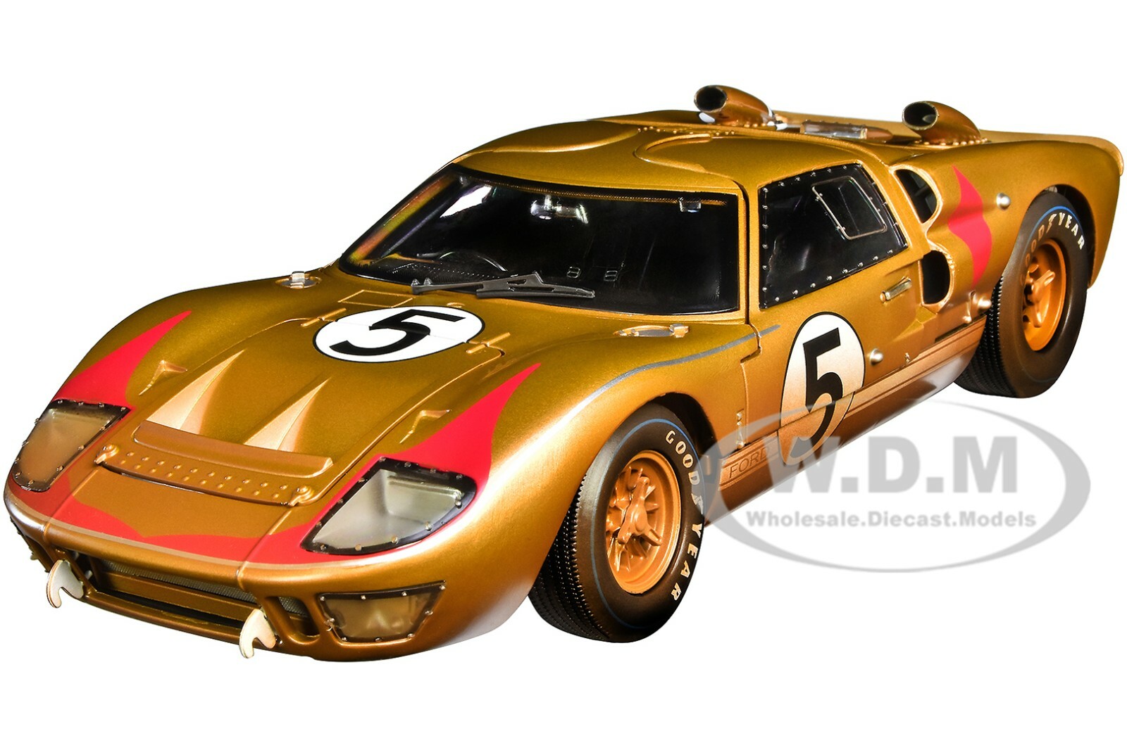 1966 FORD GT-40 MK II #5 GOLD AFTER RACE 1/18 DIECAST SHELBY COLLECTIBLES SC430