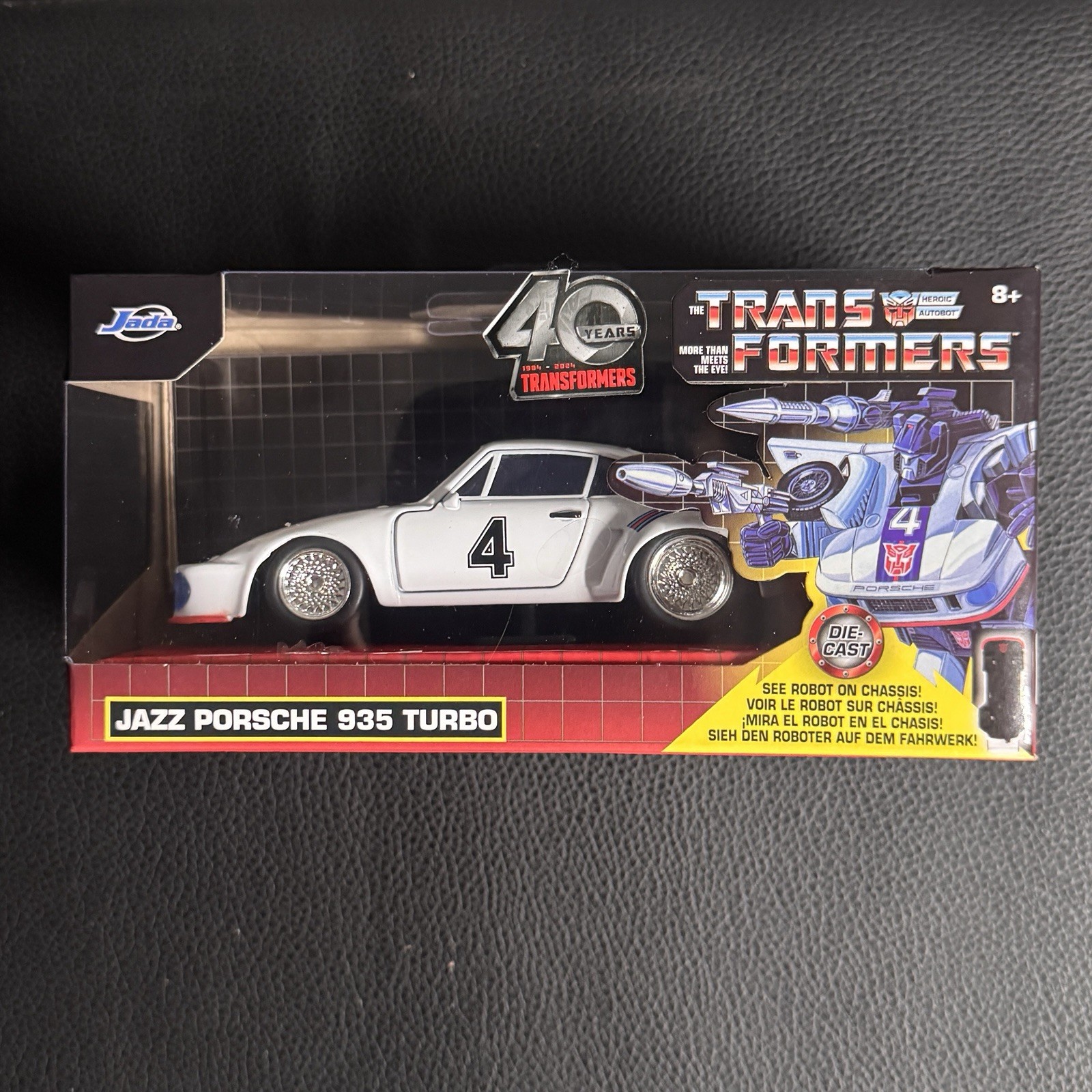 JADA – PORSCHE 935 TURBO #4 Jazz “TRANSFORMERS” 1/32 Diecast Model Car 34793