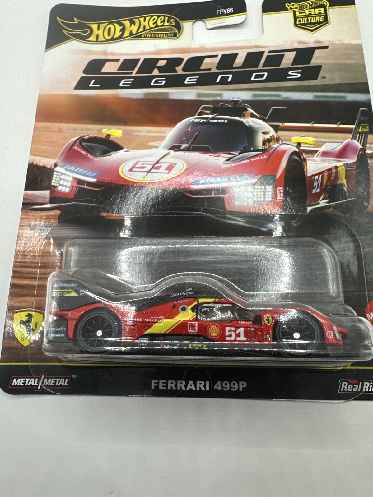 Hot Wheels Premium Ferrari 499P Circuit Legends Car Culture 2/5 Metal/Metal