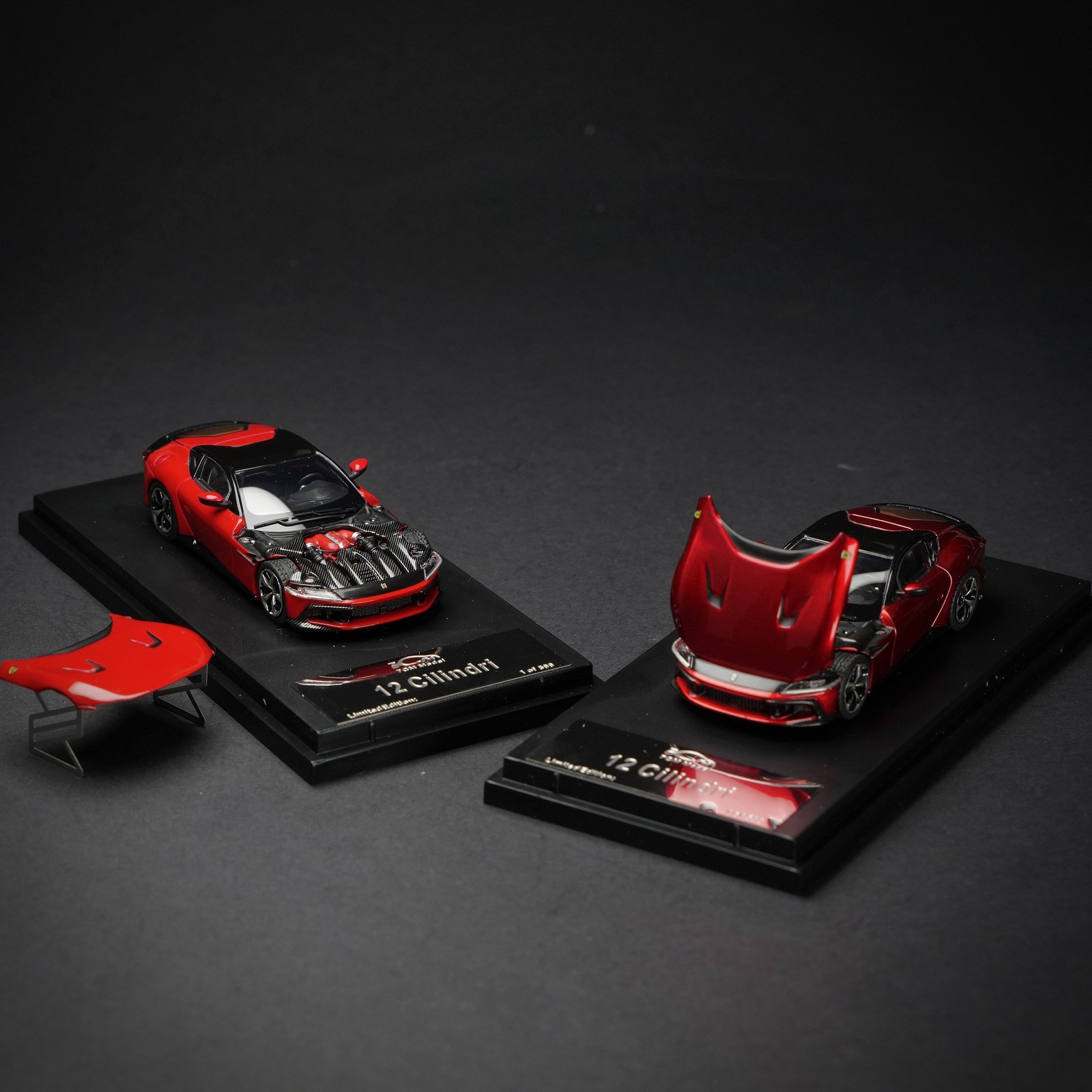 1/64 12 Cilindri Open Front Hood Diecast Alloy Car Model Collectible