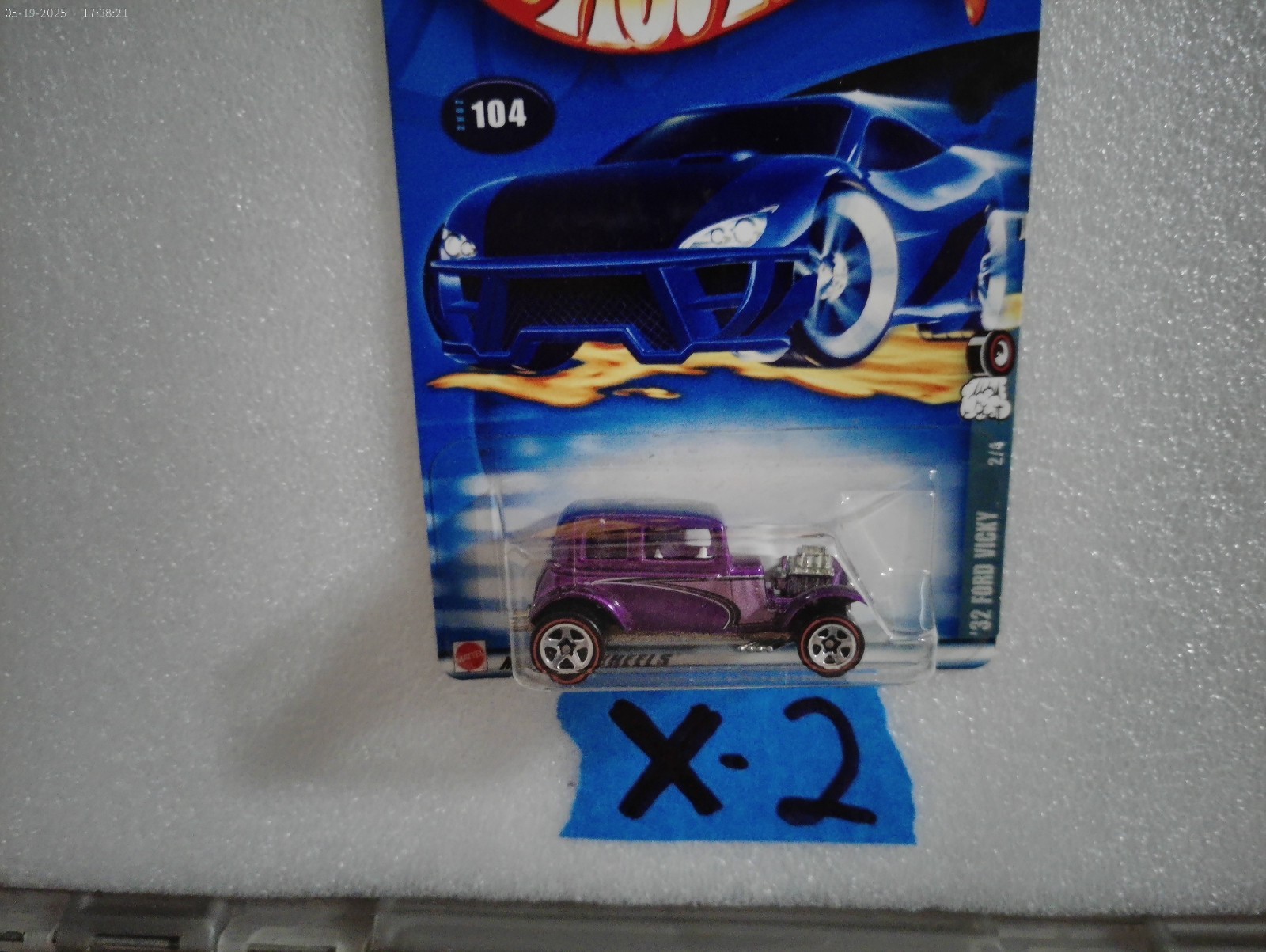 HOT WHEELS 1932 FORD VICKY PURPLE REDLINE SERIES 2/4 # 104 HW 1:64 MATTEL