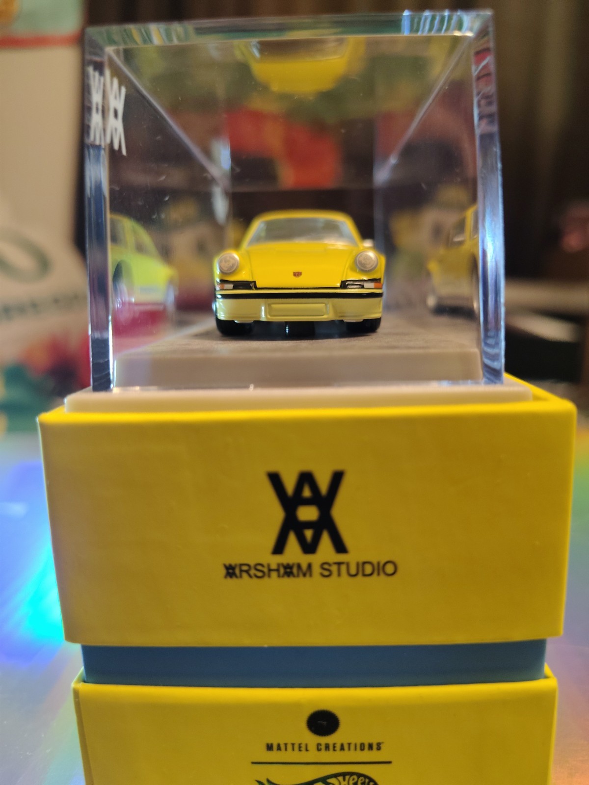 Hot Wheels Daniel Arsham 1973 PORSCHE 911 RSA Yellow 1:64 Mattel Creations JGK64