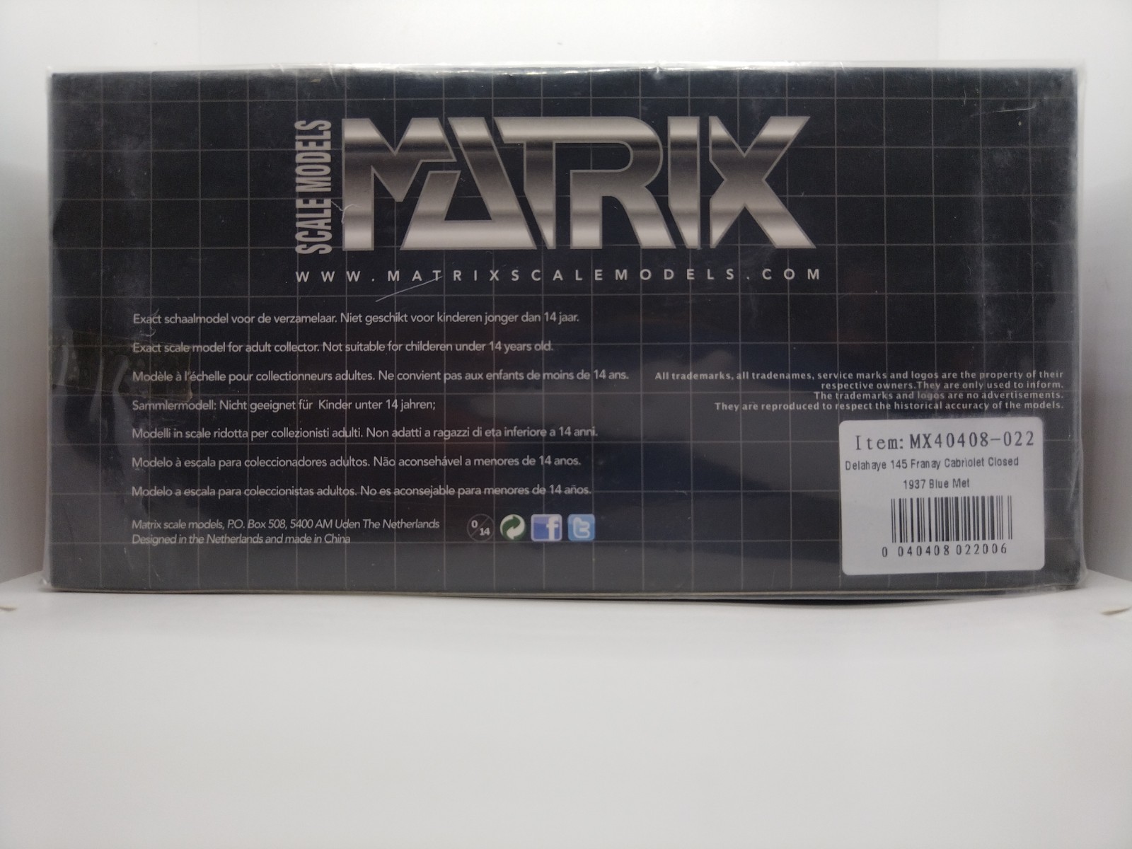 MATRIX 1/43 Delahaye 145 Franay Cabriolet Closed 1937. Wow Rare!