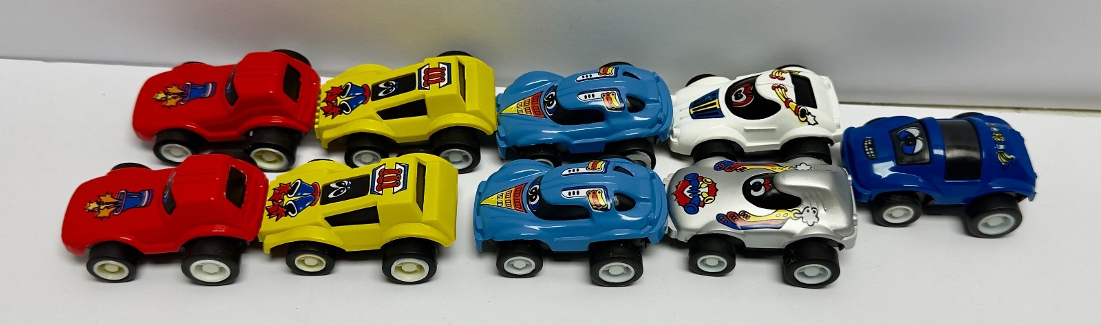 PullBack Action Car Lot Of 9 Unbranded Vintage 80-90’s All Working 1:64 Scale