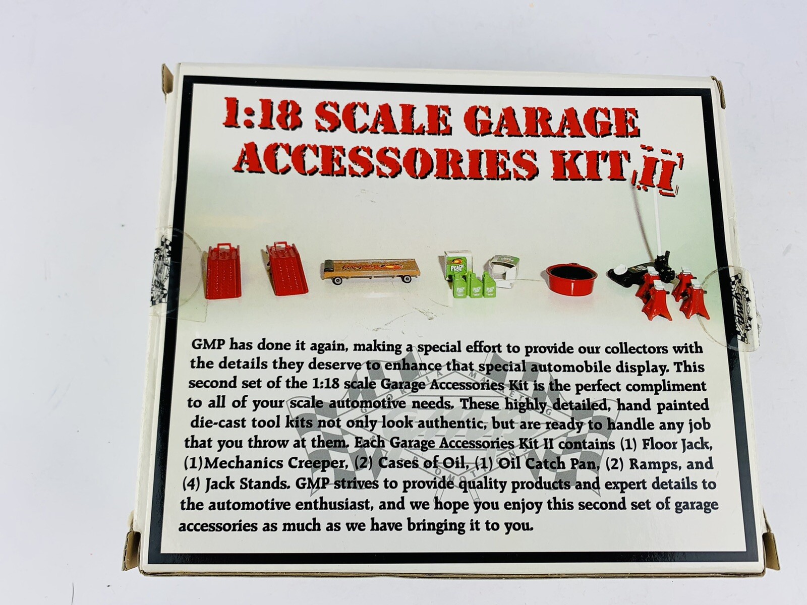 1:18 GMP Parts Dept GARAGE ACCESSORIES KIT II #9012 (Die Cast + Rubber/Plastic)