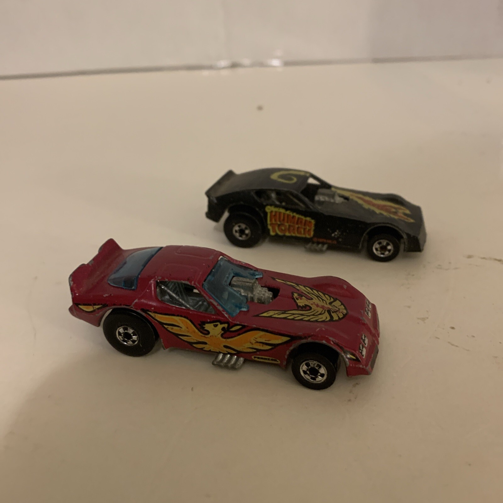 Lot Of 2 Hot Wheels Funny Car Dragsters Human Torch And Firebird Loose