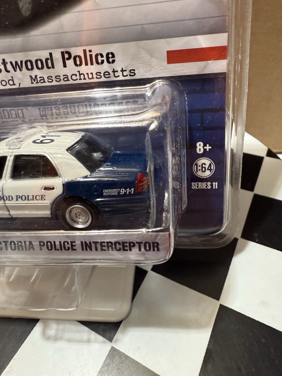 Hot Pursuit Westwood Police 2008 Ford Crown Victoria Interceptor 1/64 Series 11
