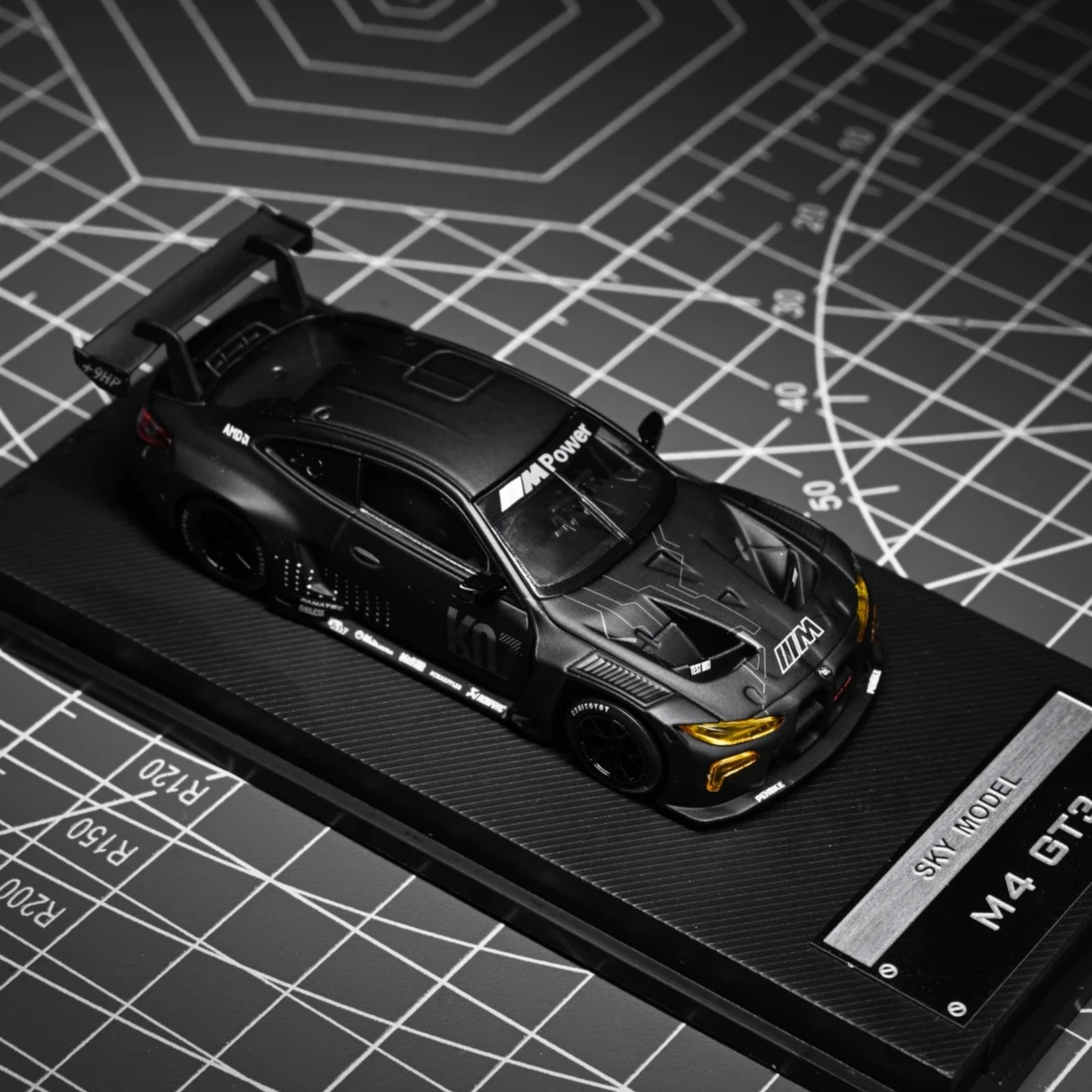 Sky Model 1/64 M4 GT3 Matte Black Stealth Limited Edition 800 Diecast