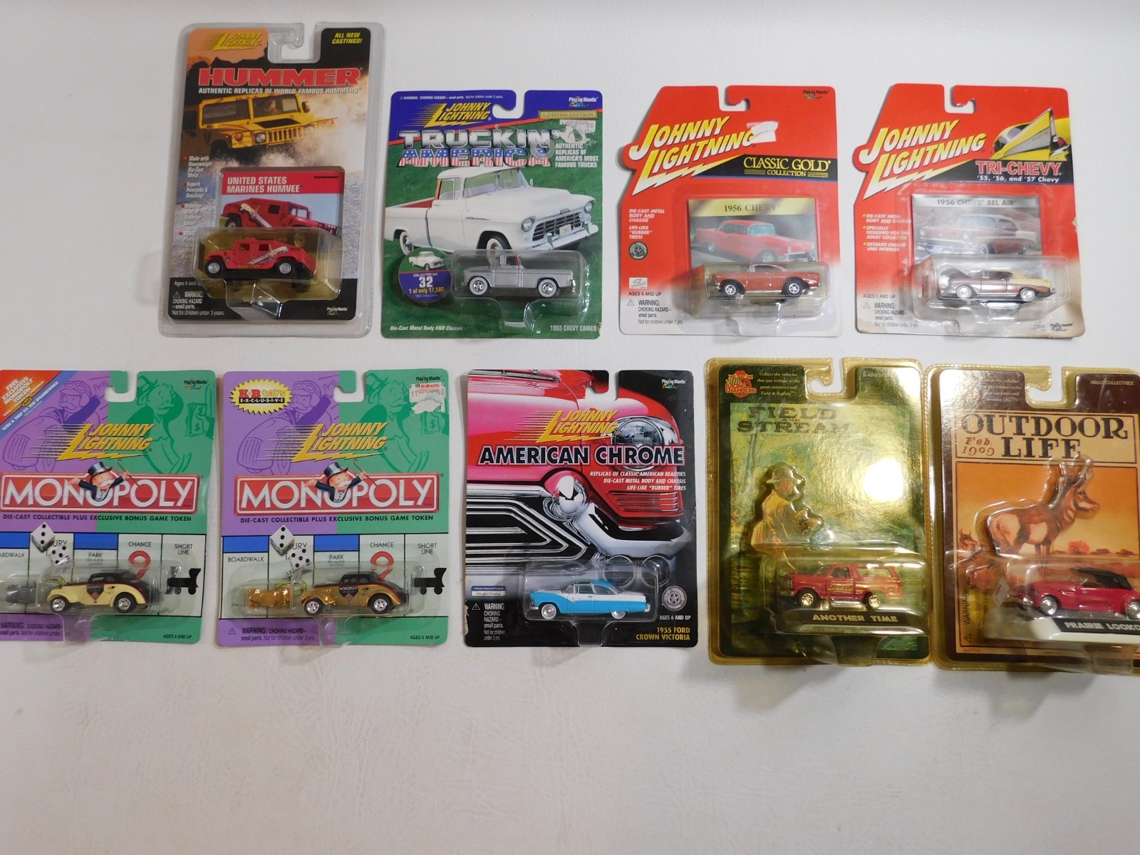 Johnny Lightning Monopoly Racing Champions Cars – Lot of 9 – Read
