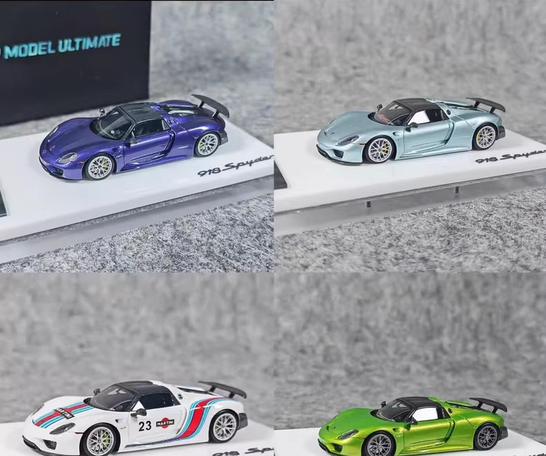 DMH X BCP 1:64 porsche 918 hardtop resin car model collection model