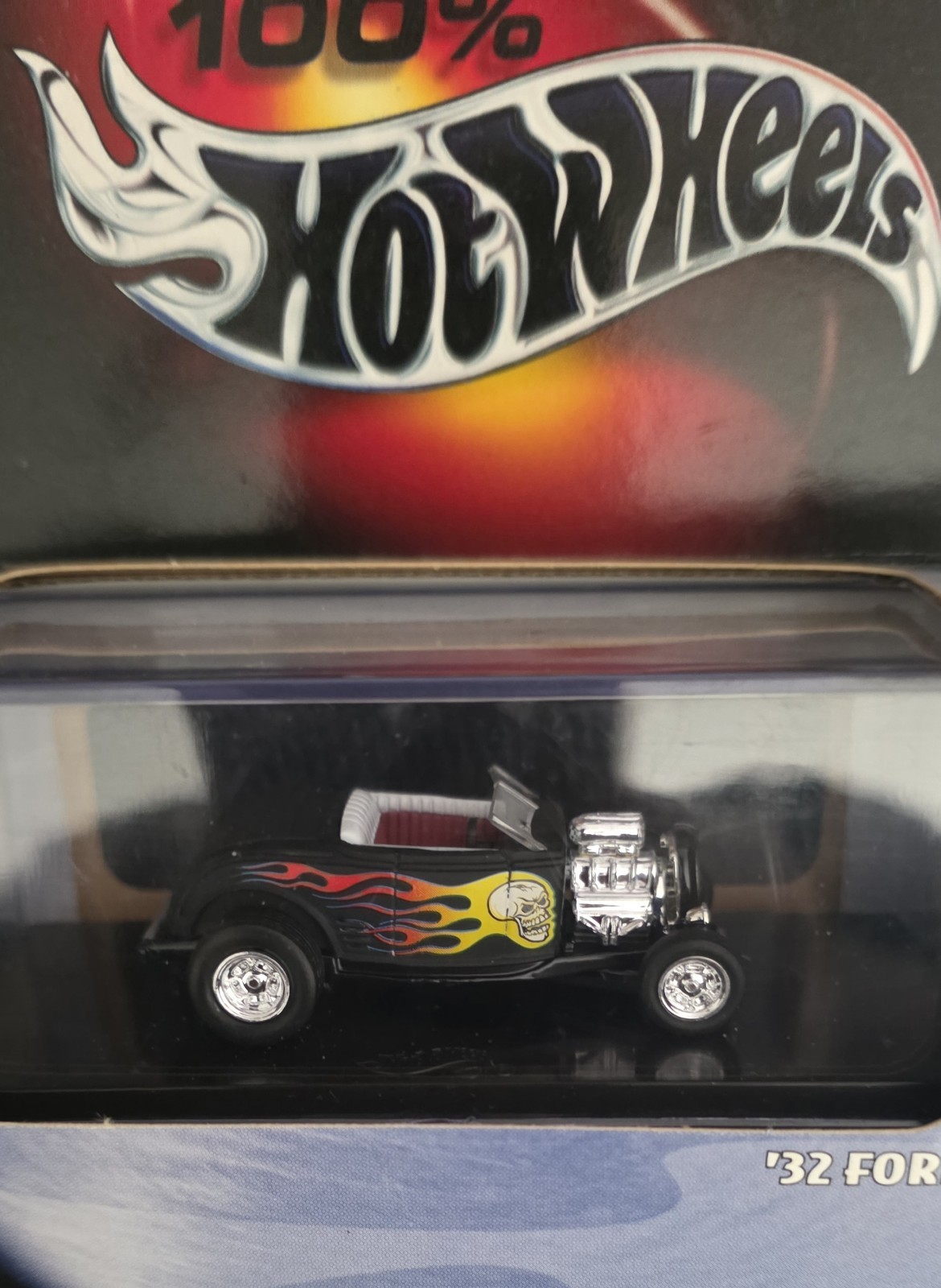 100% Hot Wheels Black Box ’32 Ford 1/64 Limited Edition Black with Flames