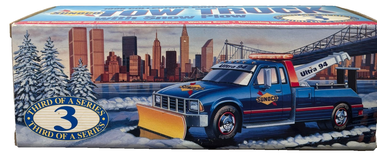 🔥🔥SUNOCO 1996 COLLECTOR’S EDITION TOW TRUCK WITH SNOW PLOW – TESTED WORKS🔥🔥