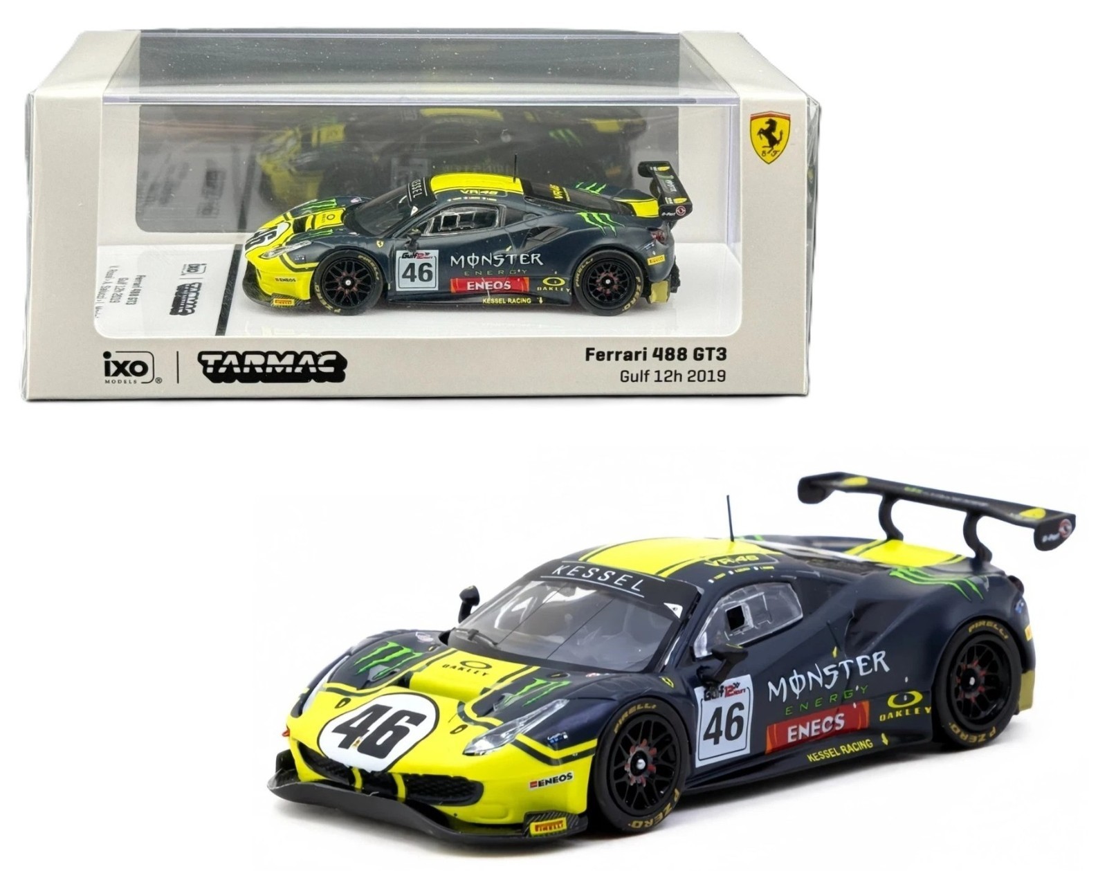 Tarmac Works 1:64 Ferrari 488 GT3 Gulf 12 Hours 2019 V. Rossi / A. Salucci / L.