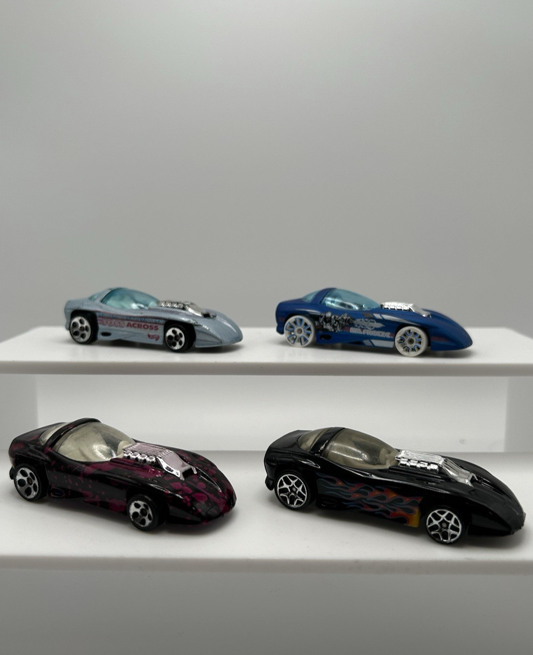 Hot Wheels 1990’s Silhouette II Lot of 4: Black/Purple, Black, Silver, Blue. 15