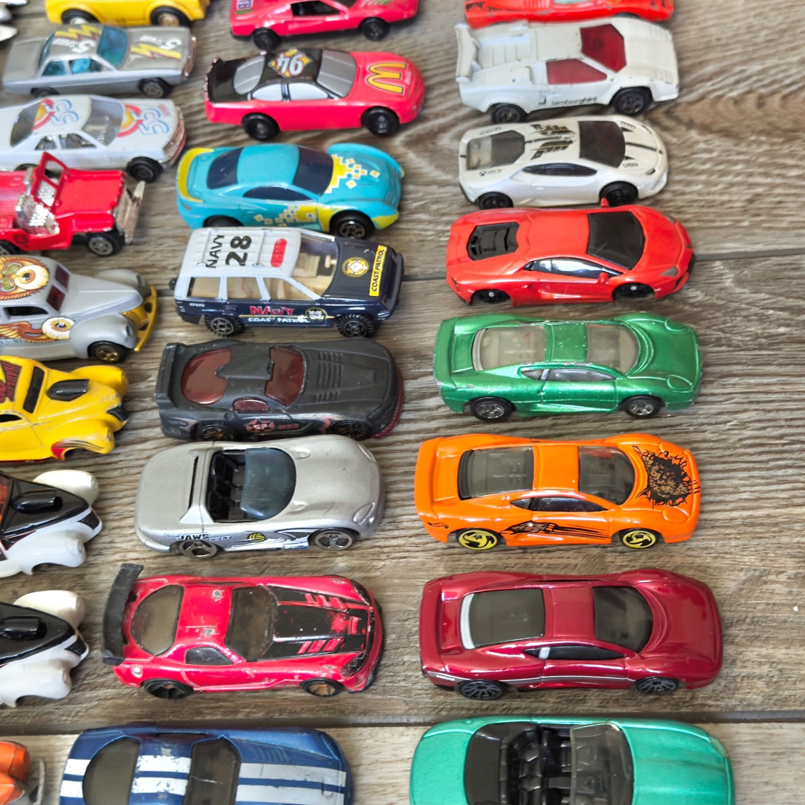 Hot Wheels Matchbox Unbranded Mixed Diecast & Plastic Cars Trucks Lot of 47