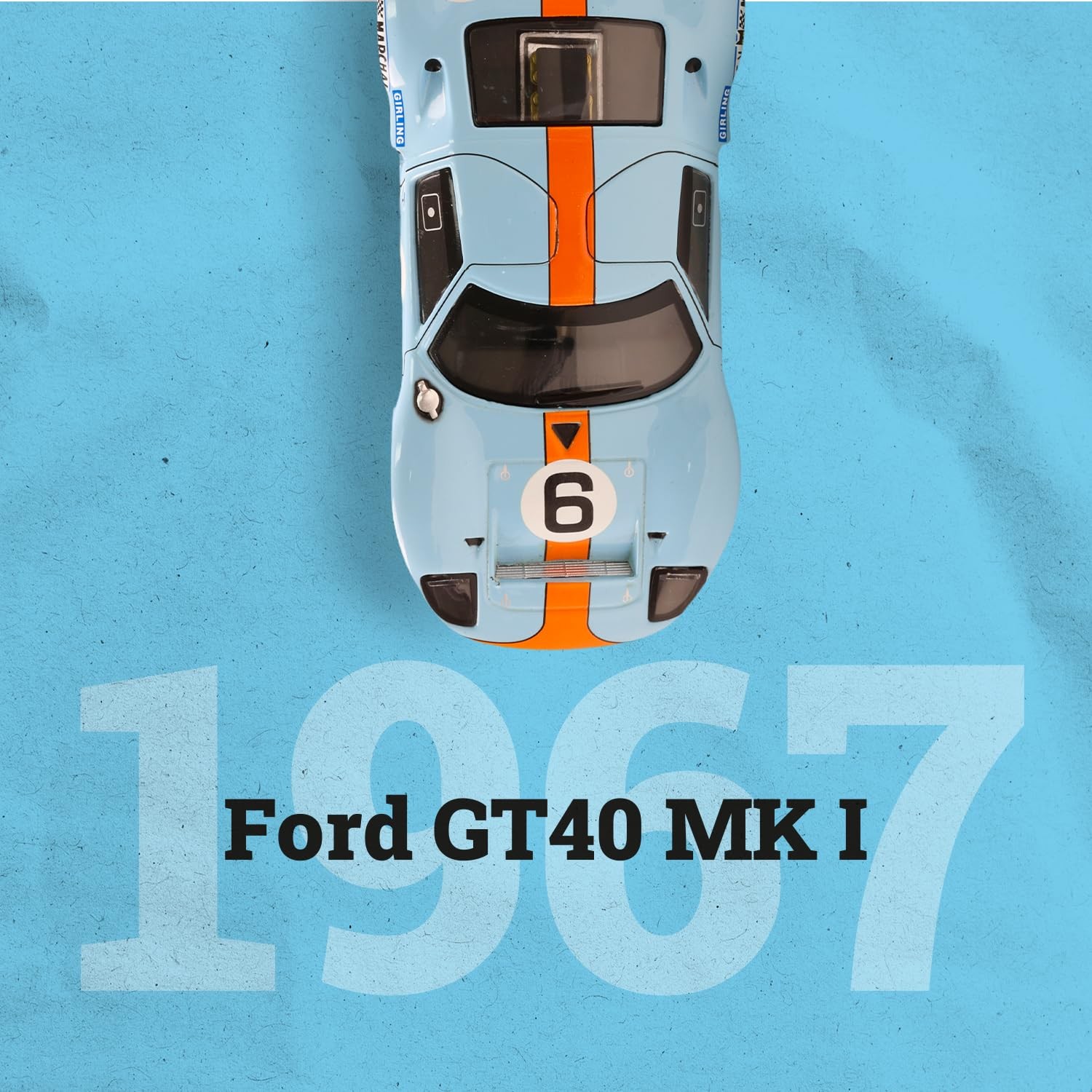 Classic 1:43 American GT40 MK 1 1967 Diecast Car – Collectible Legendary Vint…