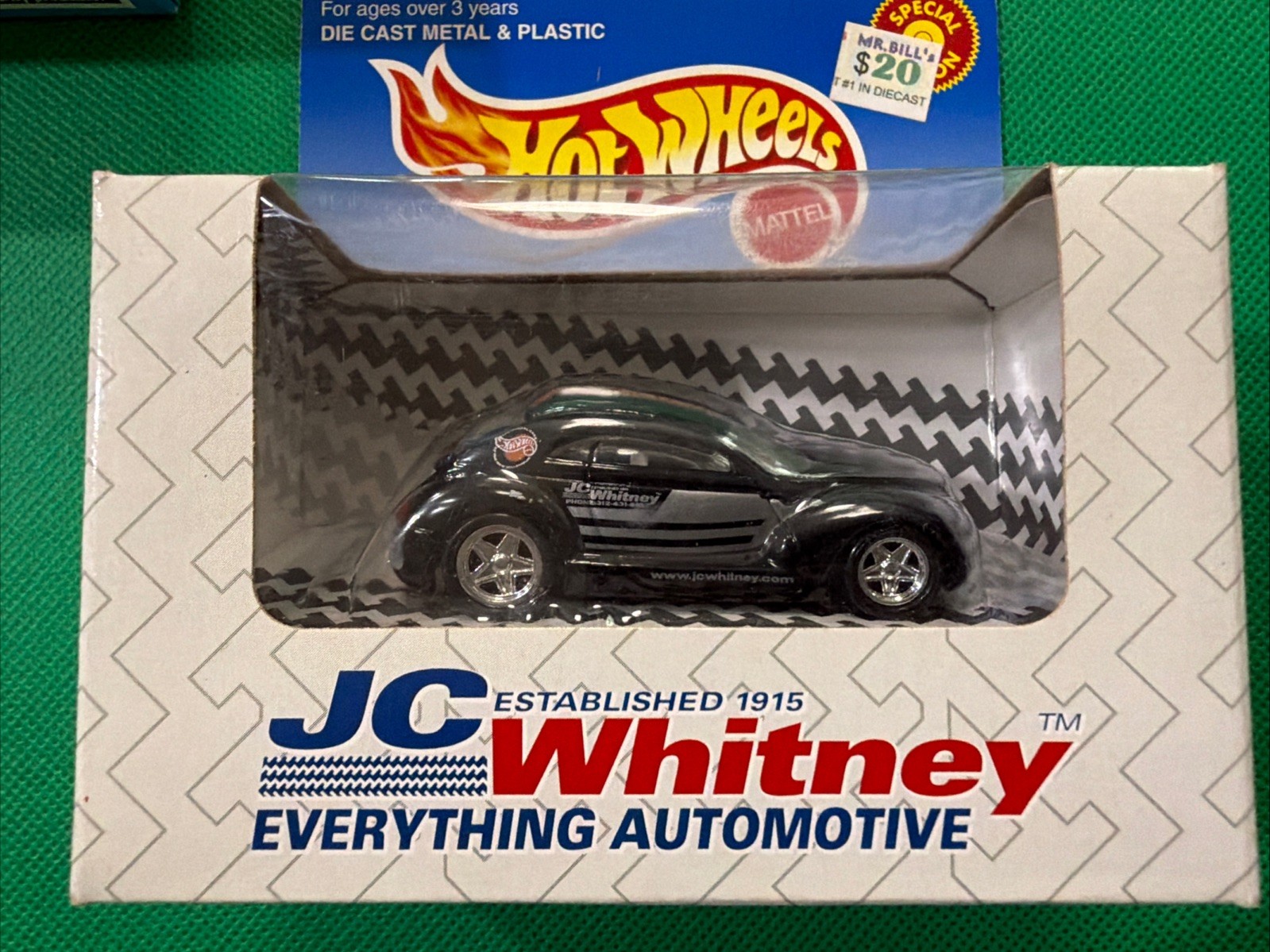 Hot Wheels 1998/1998 JC WHITNEY (2) + Scott Wahlstrom Ford Mustang (1) 3 Cars