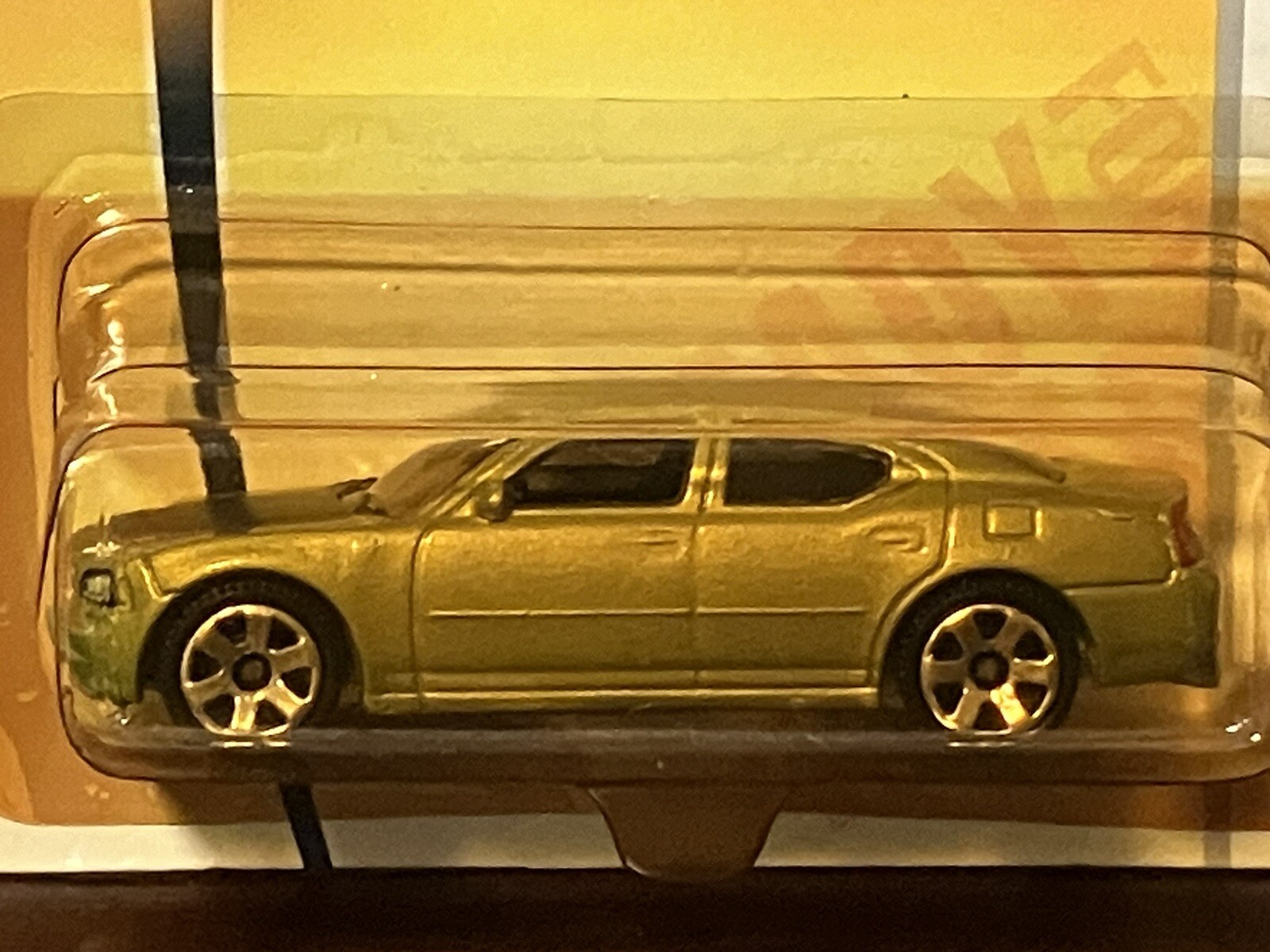 Matchbox 1-75 Dodge Charger Lot Of 2 Dark Blue And Yellow Green Cracked Blister