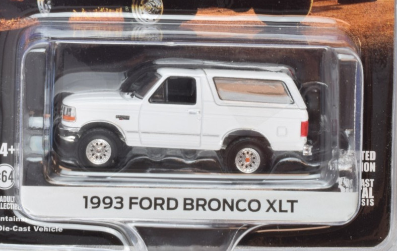 Greenlight Oxford White 1993 Ford Bronco XLT – Hobby Exc. 1:64 Diecast Car 30452