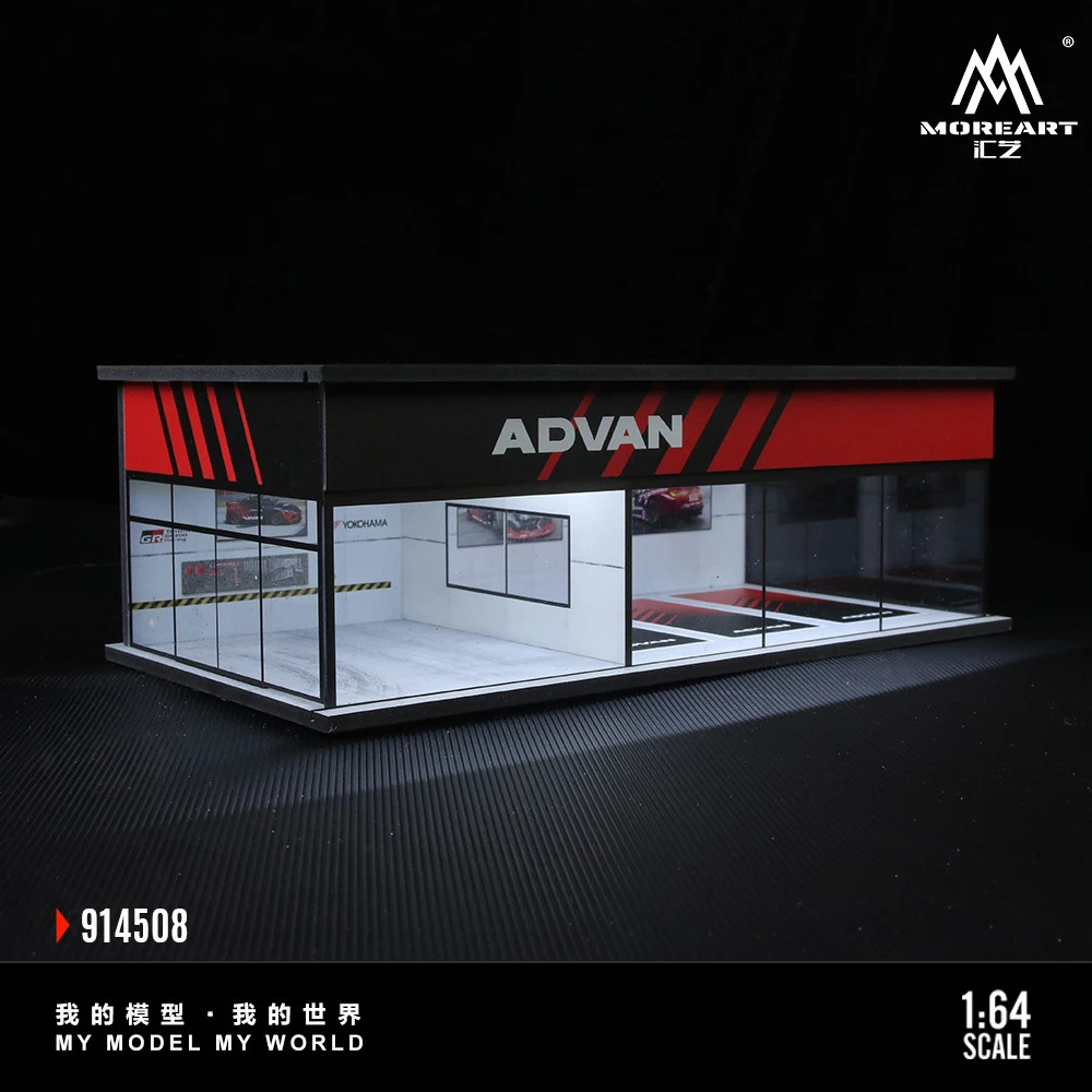 More Art 1:64 Advan/Spoon Exhibition Hall Parking Lot Diorama For Display&Collec
