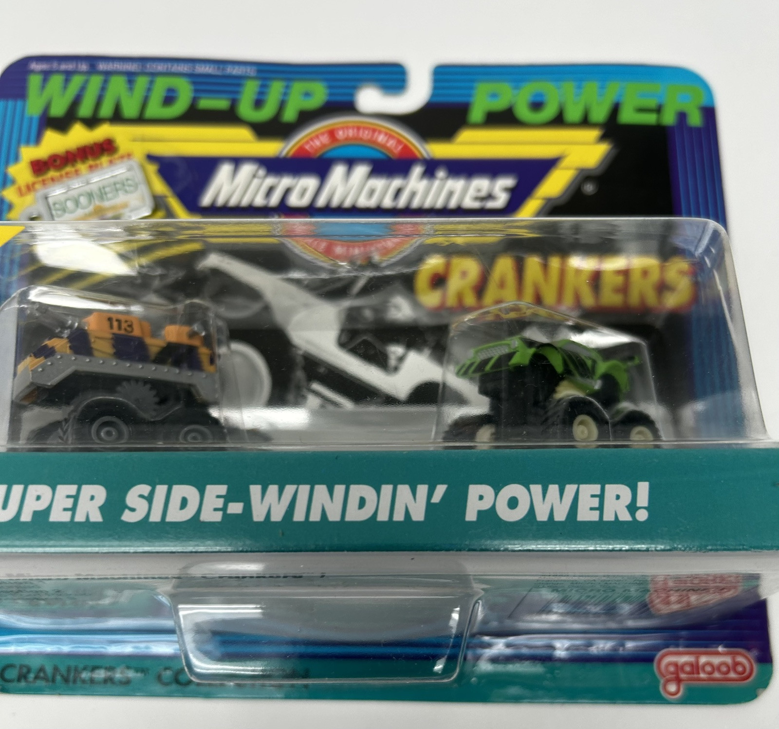 1990 Micro Machines Crankers Collection #4 Wind-Up Power-APC & 65’ Mustang (NEW)