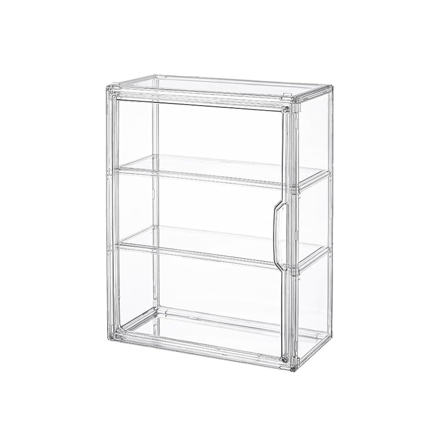 BOHOIDEE 3 Tiers Clear Display Case for Figures, Wall-Mounted Medium,