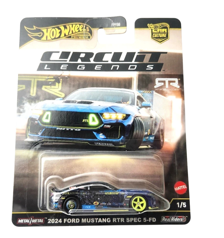 Hot Wheels 2024 Ford Mustang RTR Spec 5-FD Blue JBK48 1/5 – 2025 Circuit Legends