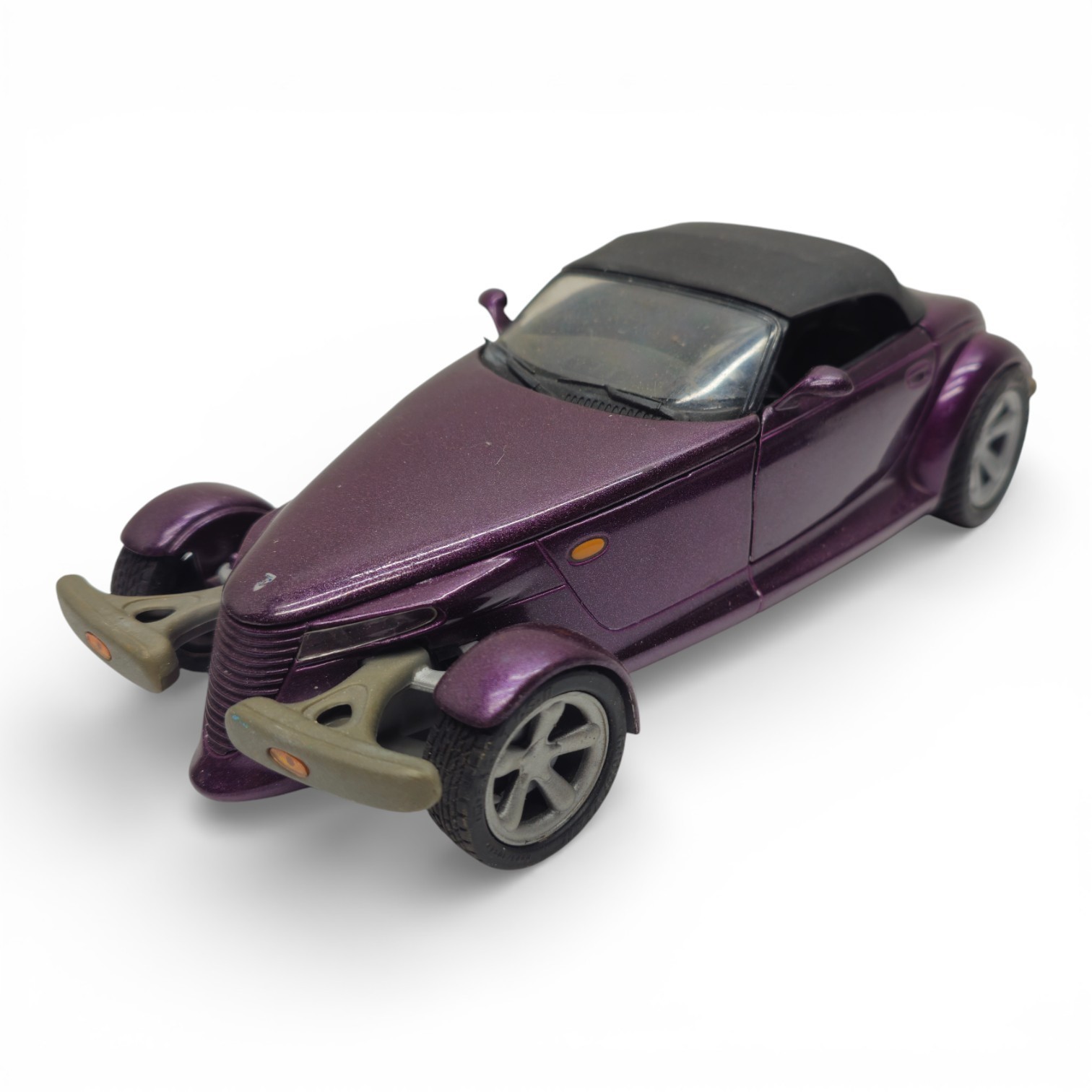 Anson Plymouth Prowler 1:18 Diecast Convertible Car Purple With Removable Top