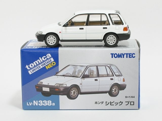 Tomica Limited Vintage Neo LV-N338A Honda Civic Pro White Time