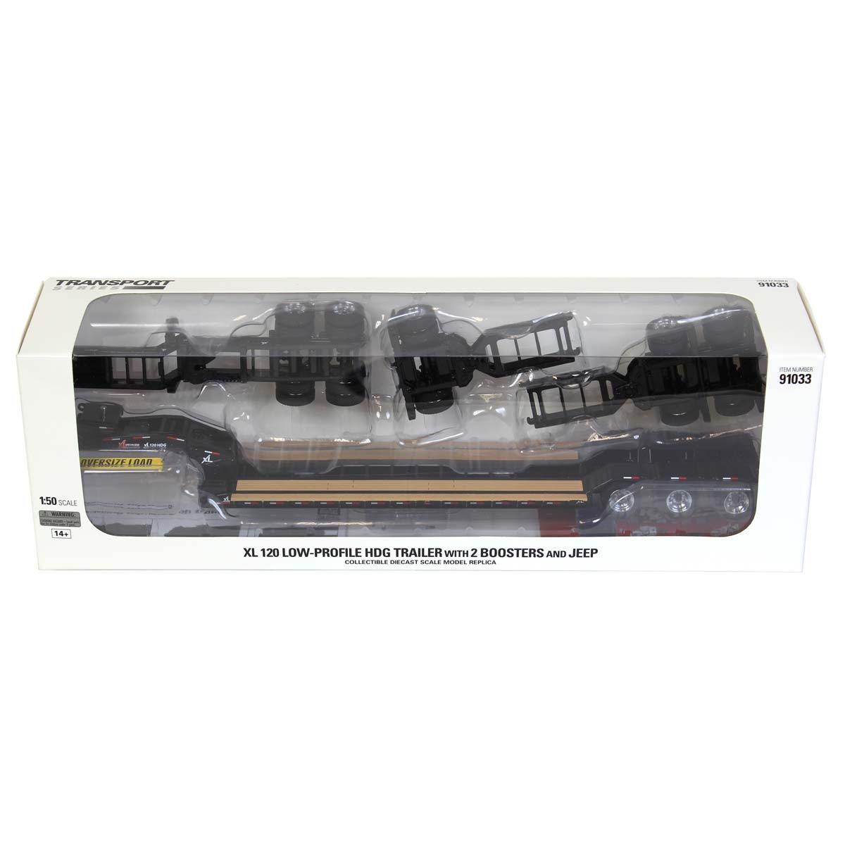 1/50 XL 120 Low Profile HDG Lowboy Semi Truck Trailer by Diecast Masters 91033