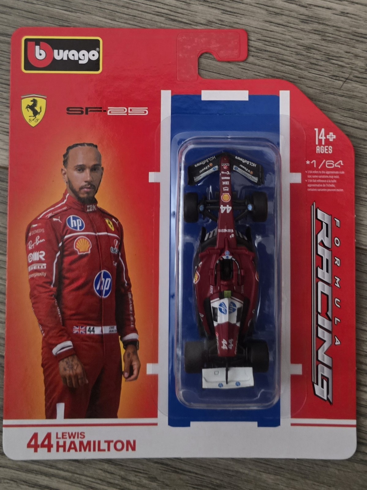 🔥 Bburago 1:64 F1 2025 Ferrari SF-25 #44 Lewis Hamilton Racing Formula 1 Red