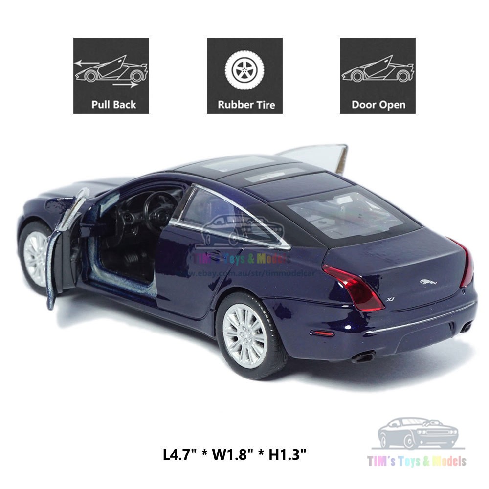 1/44 Jaguar XJ 2010 Model Car Alloy Diecast Toy Vehicle Collection Kid Gift Blue