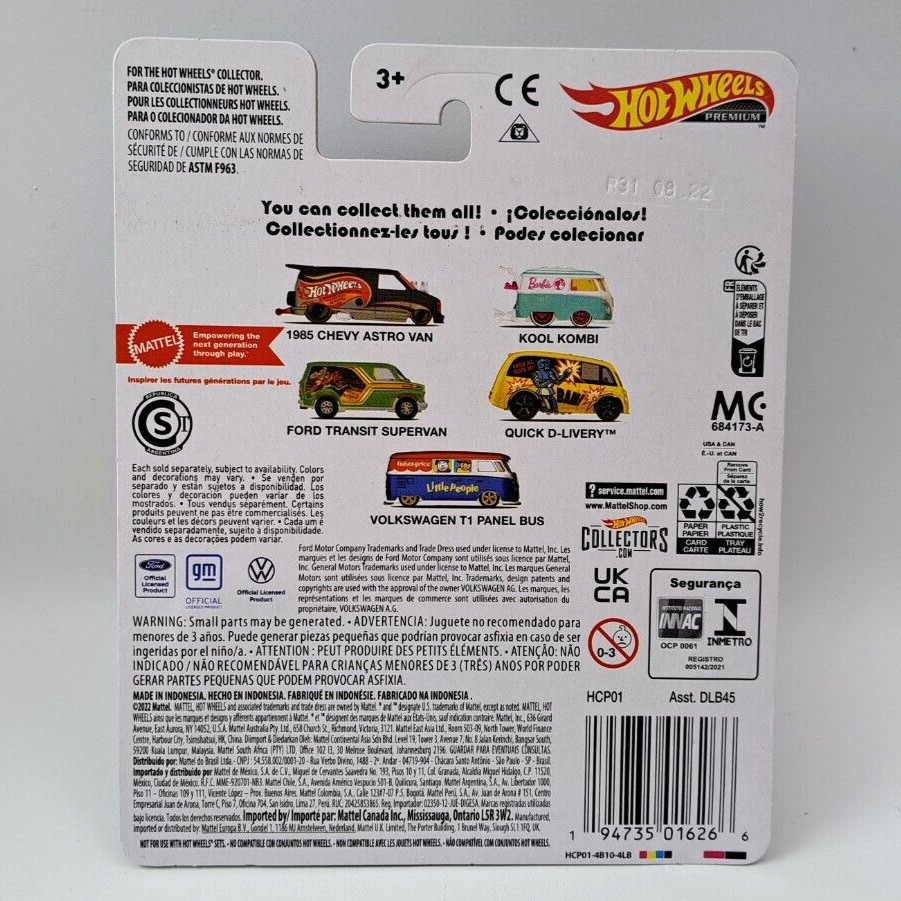 HOT WHEELS PREMIUM 2022 POP CULTURE – MATTEL BRANDS – FORD Transit SUPERVAN 3/5