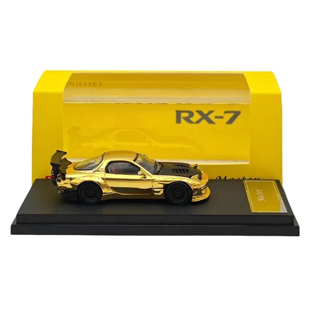 Master for RX7 FD3S Open Hood and Headlights Diecast Models Toys Car Gift 1/64