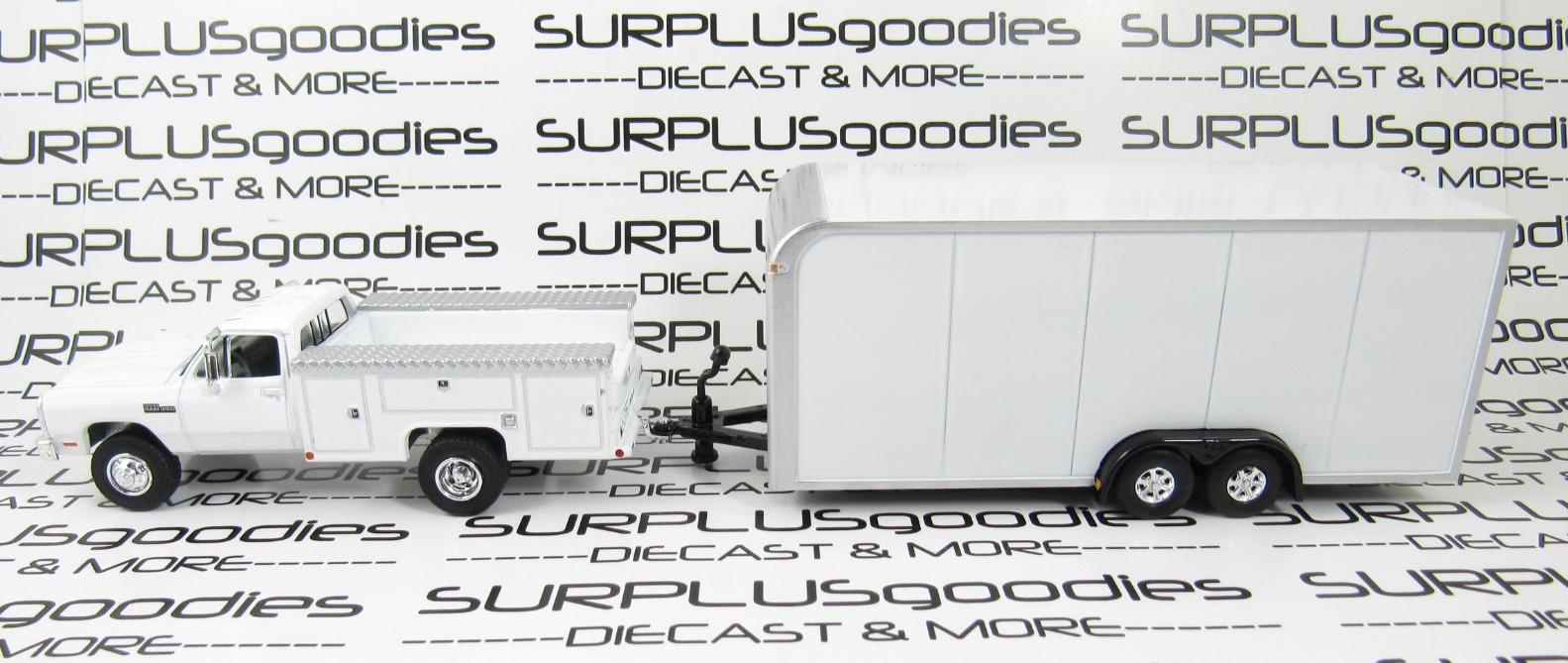 Greenlight LOOSE 1993 DODGE RAM W350 Dually Service Truck w/Enclosed Trailer