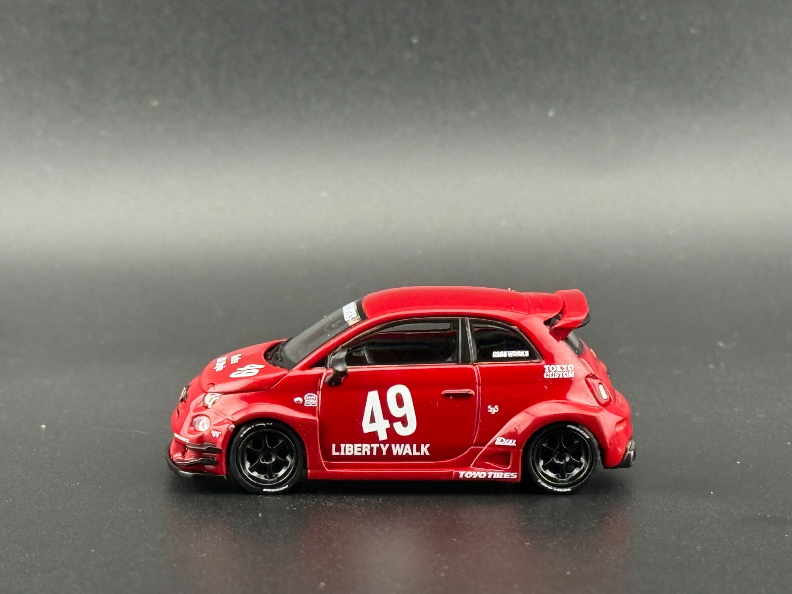 Mini GT LB-WORKS x Abas Works ABARTH 595 Red #963 1/64