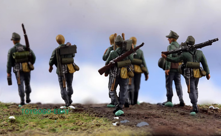 1:72 WW2 Barbarossa WAR 1/72 TANK 7pcs Germany Soldiers toy TotalWar diorama