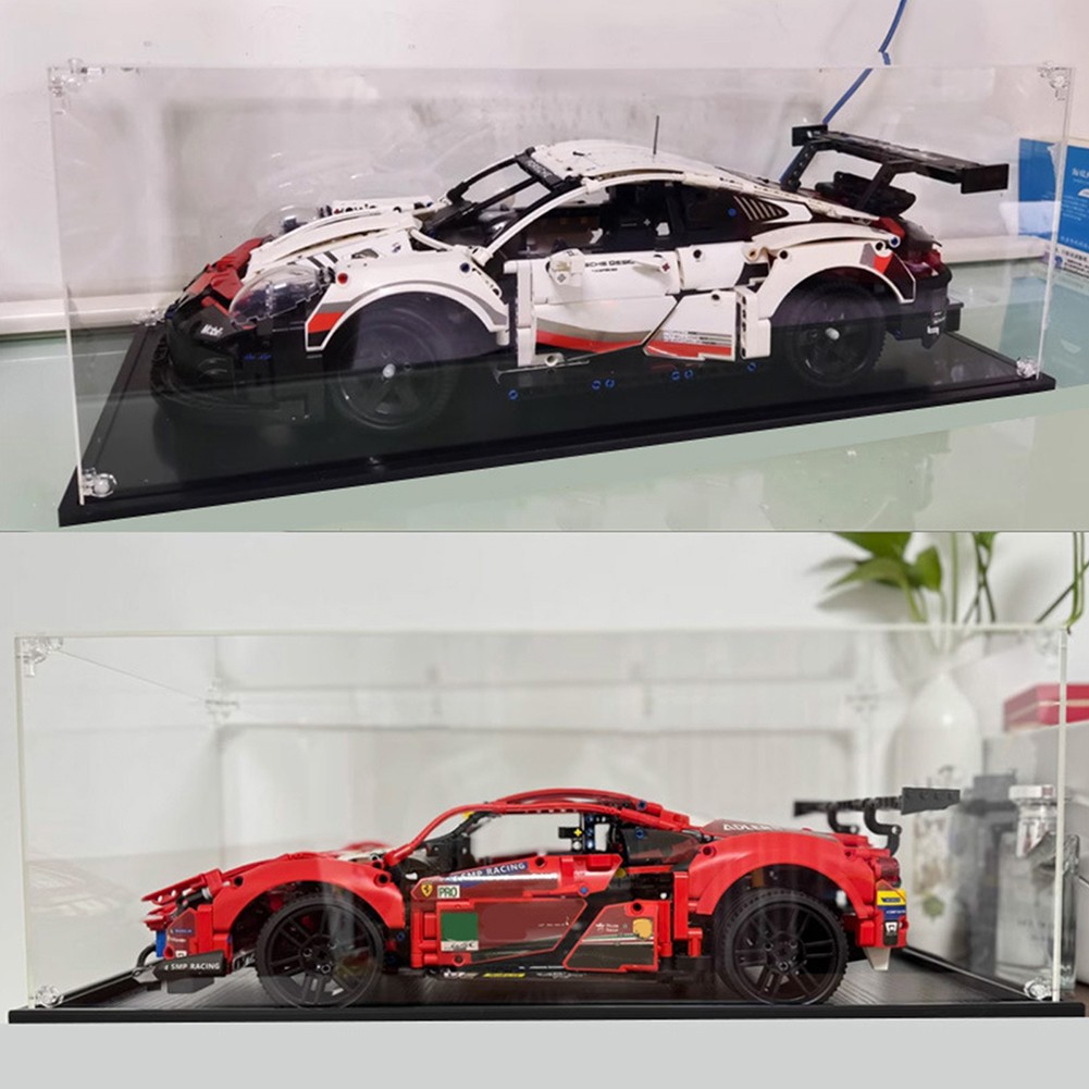 1-4Pcs Dustproof Clear Acrylic Display Case 25*15*10cm for 1/24 Scale Car Model