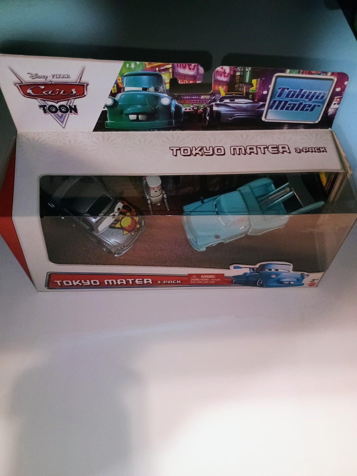 Mattel Disney Pixar Cars Toon Tokyo Mater 3-Pack 1:55 Diecast Unopened Box