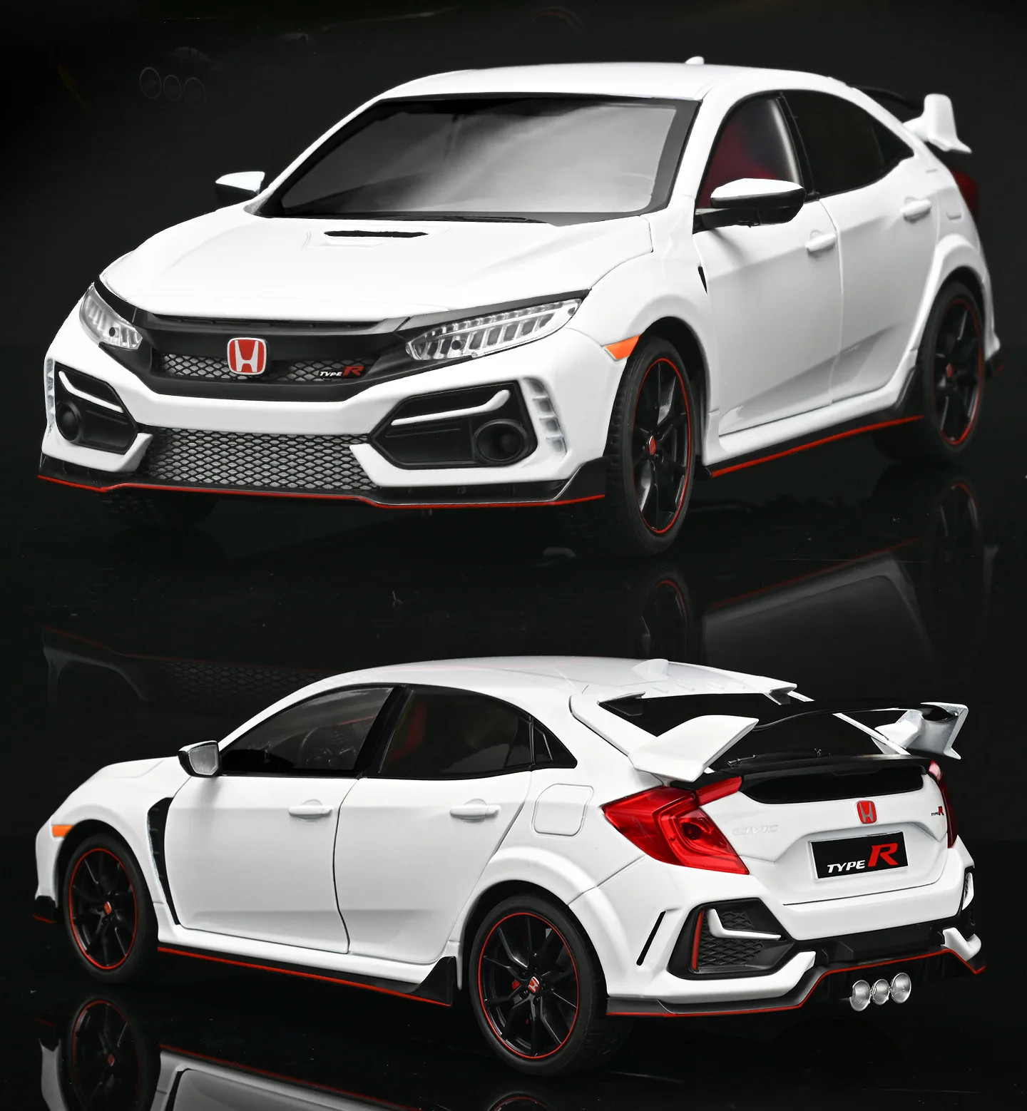 1:18 HONDA CIVIC TYPE-R 2020 Alloy Diecast Car Model Miniature Scale Kid’s Gift