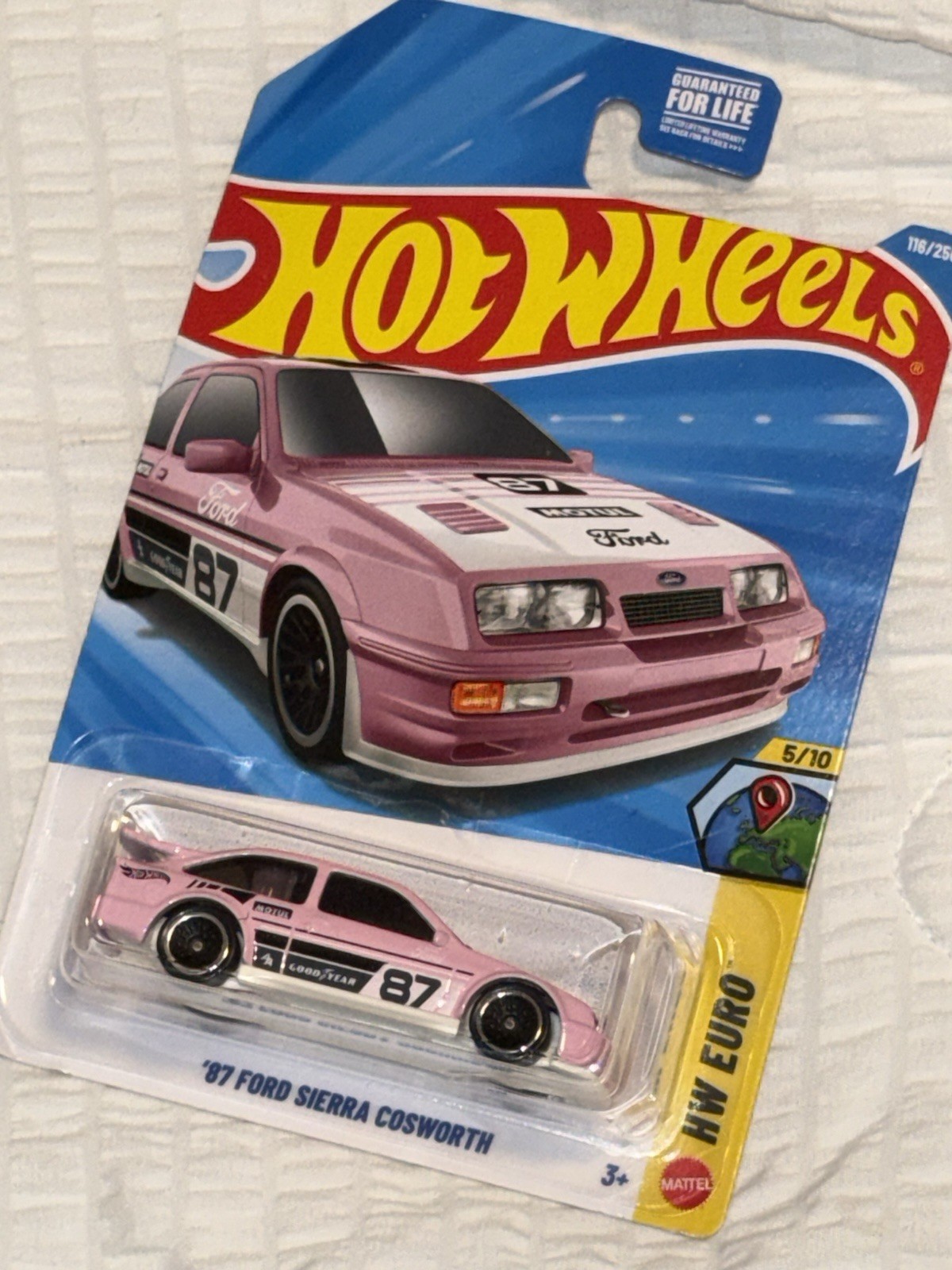 HOT WHEELS ’87 Ford Sierra Cosworth Pink HW Euro