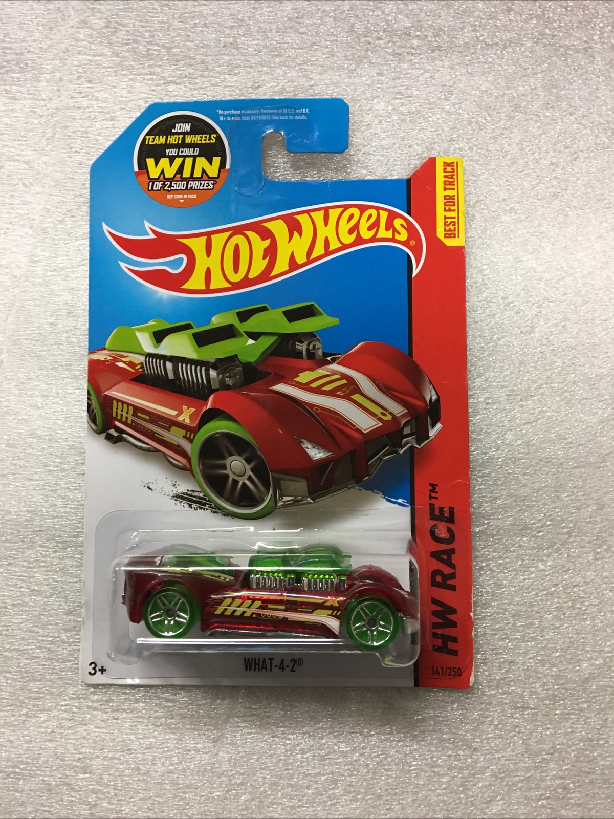 2015 Hot Wheels HW RACE What-4-2 #141/250 Clear Red Version New On Card B138