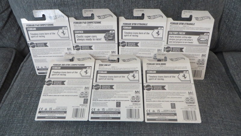 Hot Wheels Ferrari Lot – F40 – Dino – Stradale – 365GTB4 – 12 Cilindri – NEW