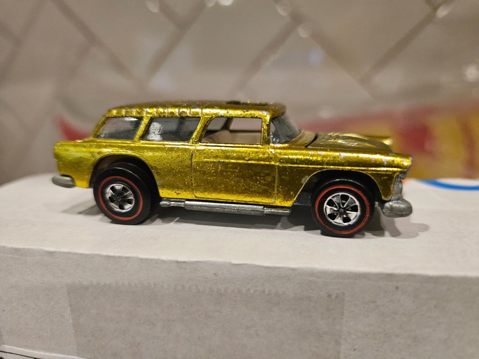 HOT WHEELS Custom Nomad Redline SpectraFlame Gold White Int EXC ORIGINAL wButton