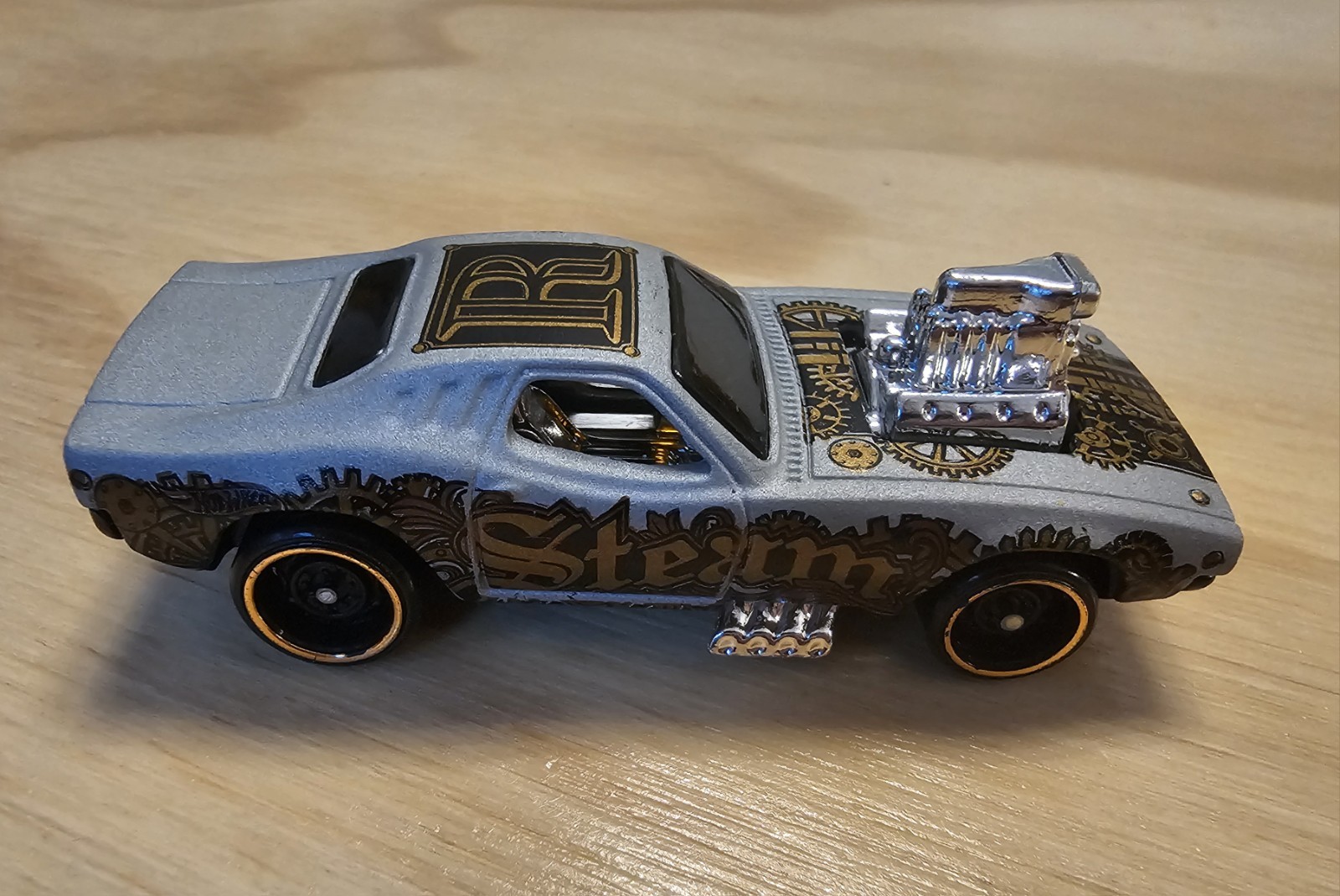 Hot Wheels 1970s Vintage Car Collection, ROGER DODGER, Steam Punk Grey Roadster
