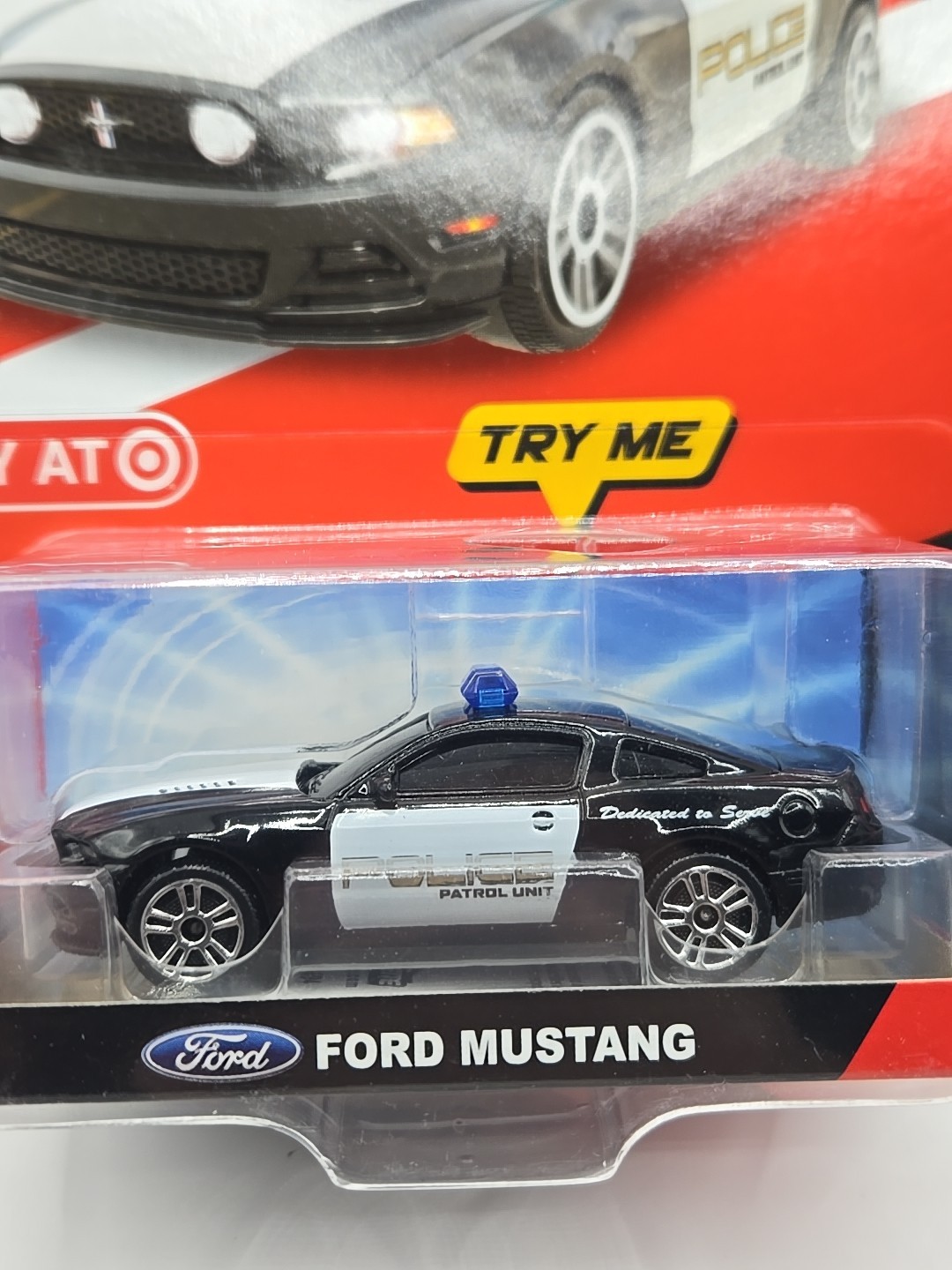 JADA TARGET HERO PATROL Lights & Sounds Ford MUSTANG POLICE SHERIFF Black Blue