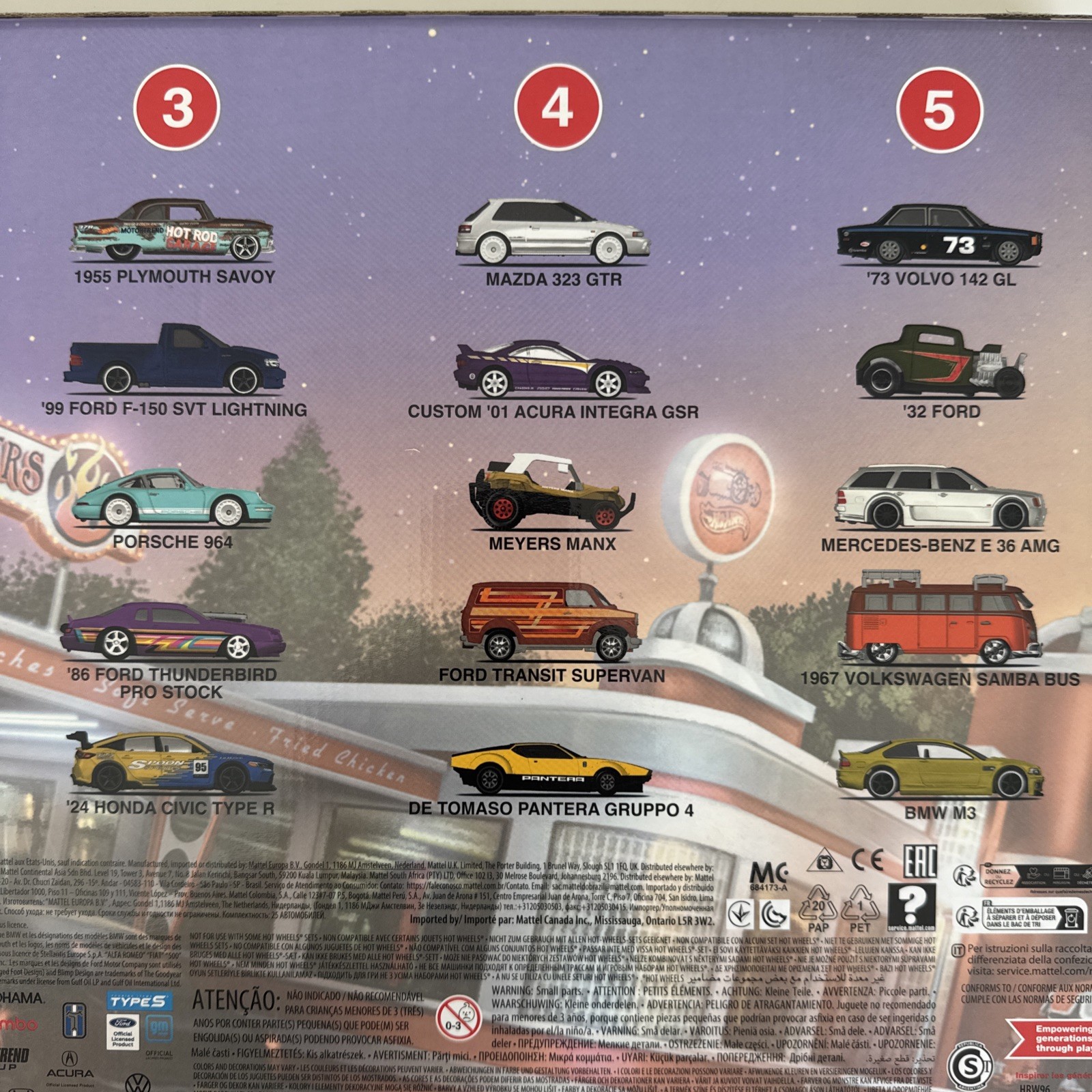 Hot Wheels Boulevard 25-Car Factory Set, Premium Die-Cast 1:64 Scale Sports Cars