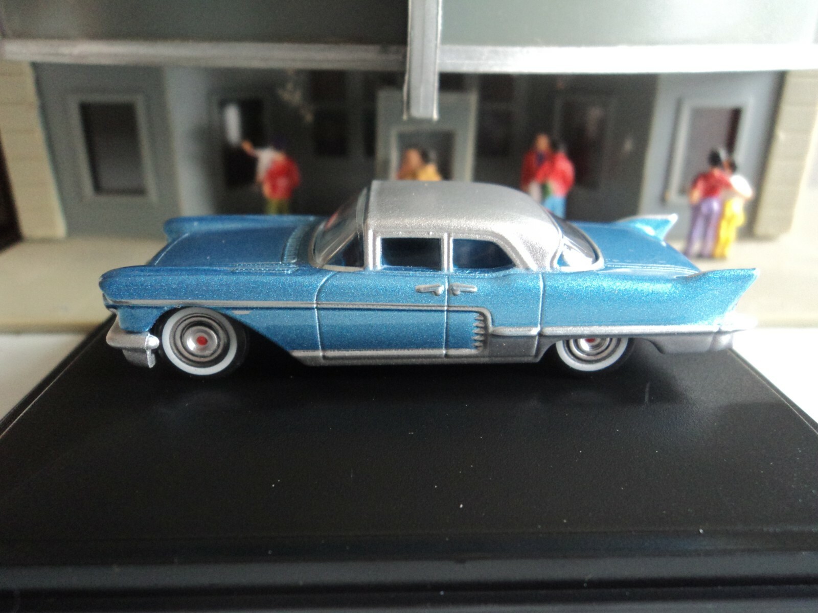 Oxford 1957 CADILLAC ELDORADO HARD TOP Blue 1/87 HO diecast car GM